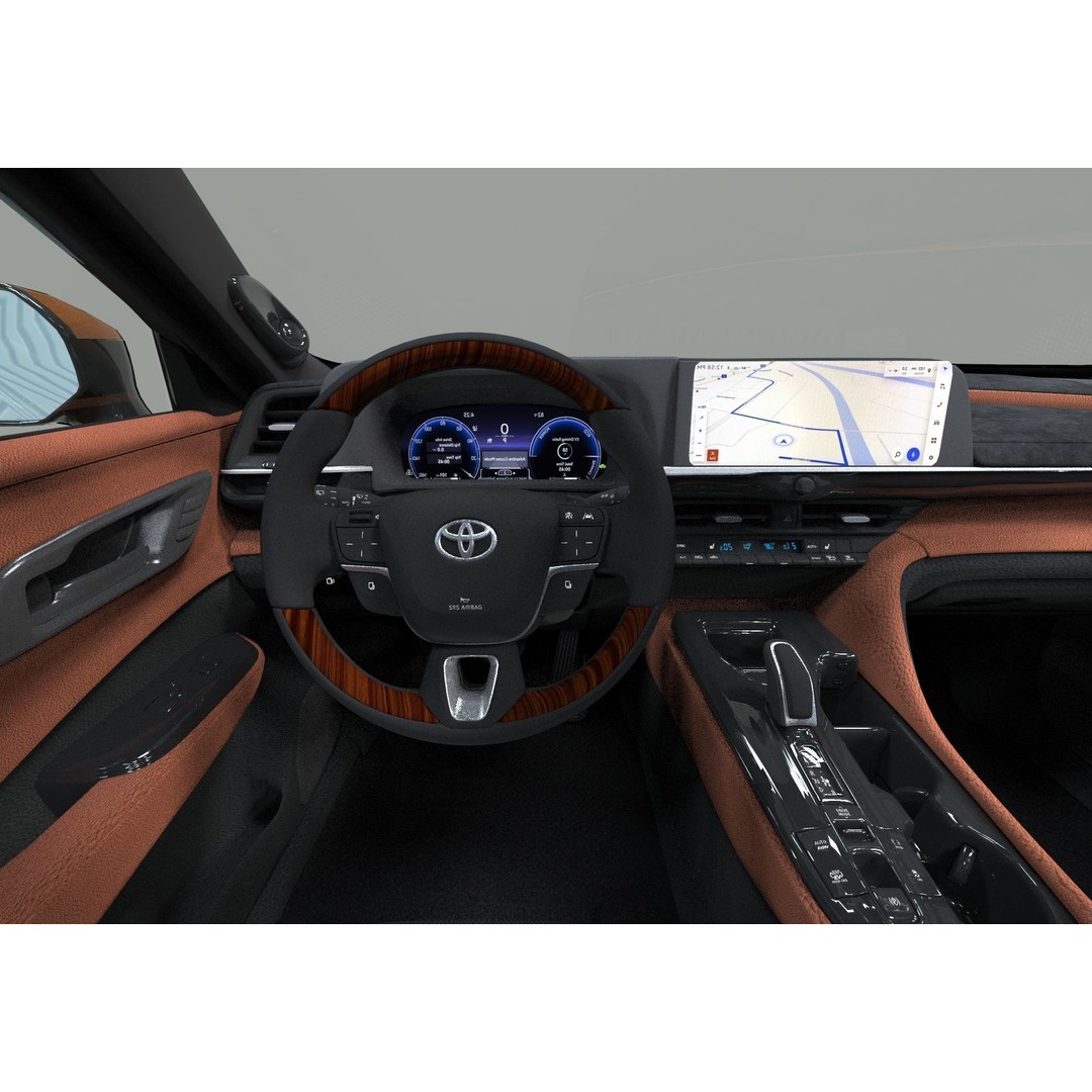 Toyota Crown Cross 2022 3D Model – High Poly Luxury Sedan, FBX, OBJ, Blender - View 45