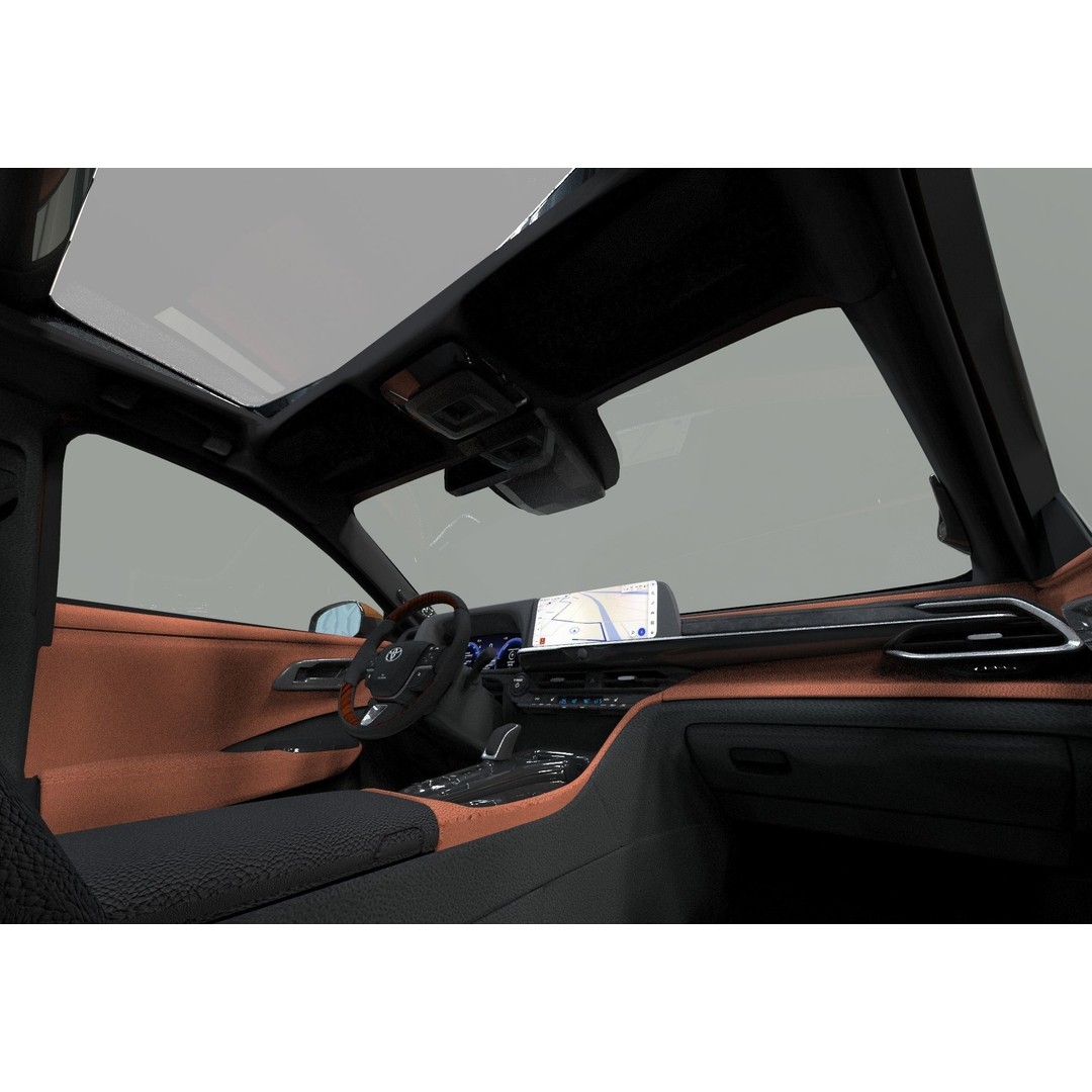 Toyota Crown Cross 2022 3D Model – High Poly Luxury Sedan, FBX, OBJ, Blender - View 48