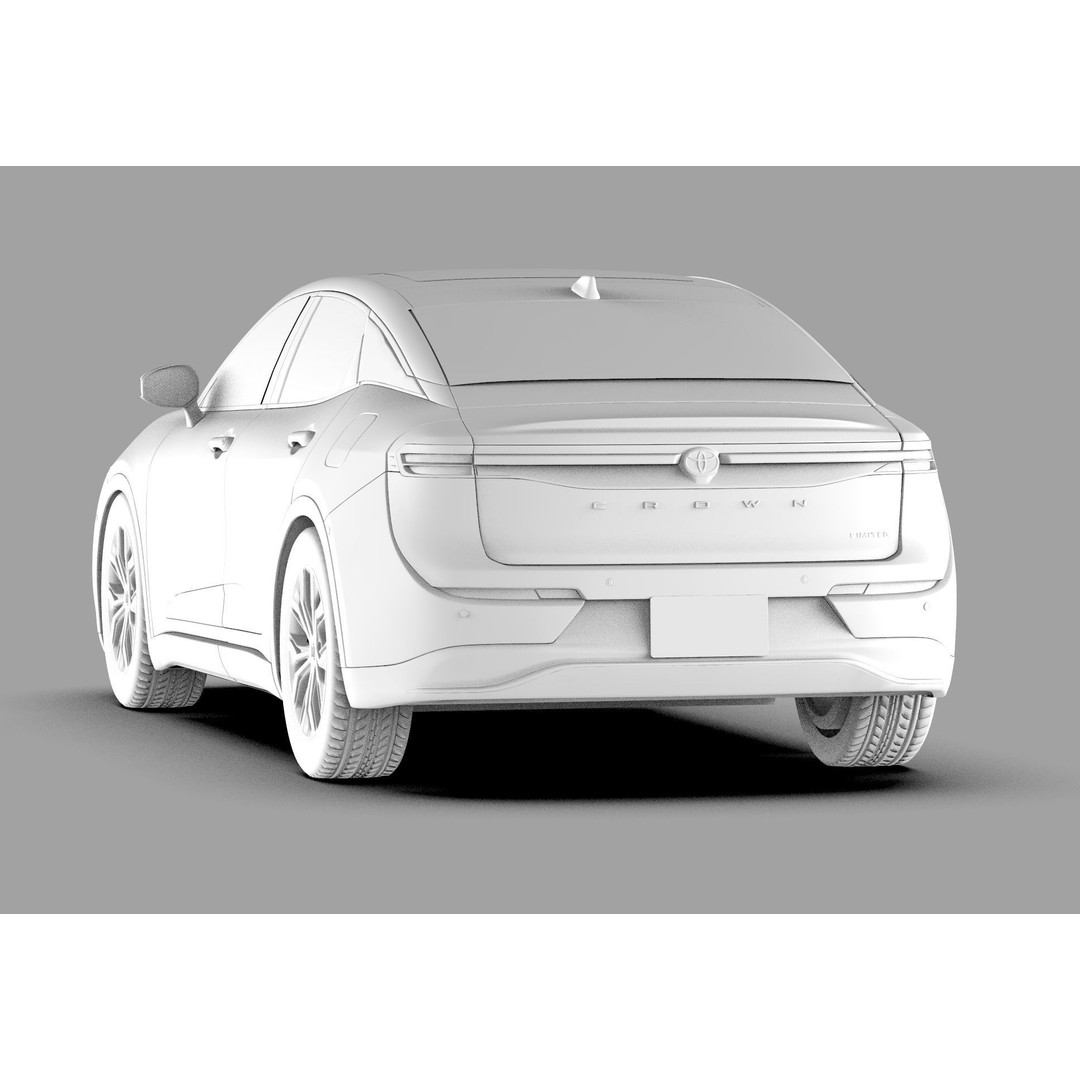 Toyota Crown Cross 2022 3D Model – High Poly Luxury Sedan, FBX, OBJ, Blender - View 53