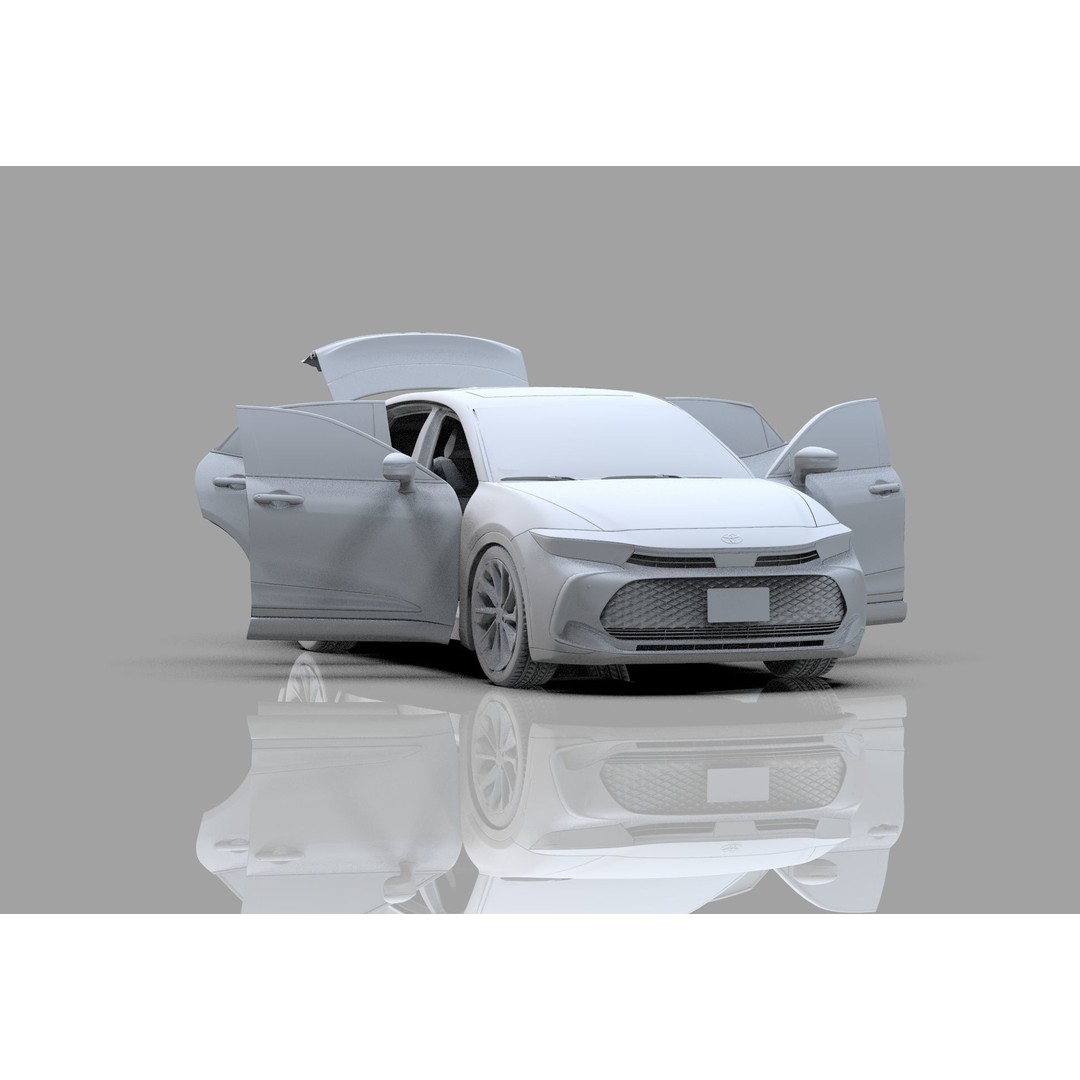 Toyota Crown Cross 2022 3D Model – High Poly Luxury Sedan, FBX, OBJ, Blender - View 57