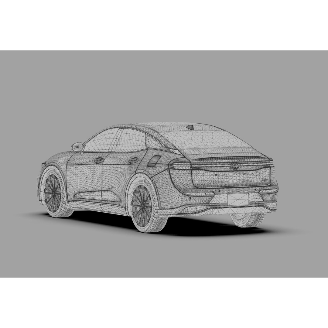 Toyota Crown Cross 2022 3D Model – High Poly Luxury Sedan, FBX, OBJ, Blender - View 66