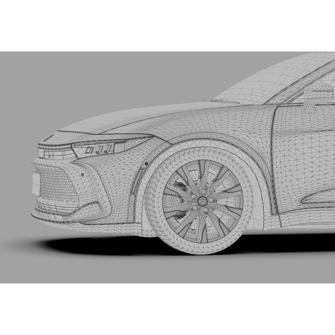 Toyota Crown Cross 2022 3D Model – High Poly Luxury Sedan, FBX, OBJ, Blender - View 69