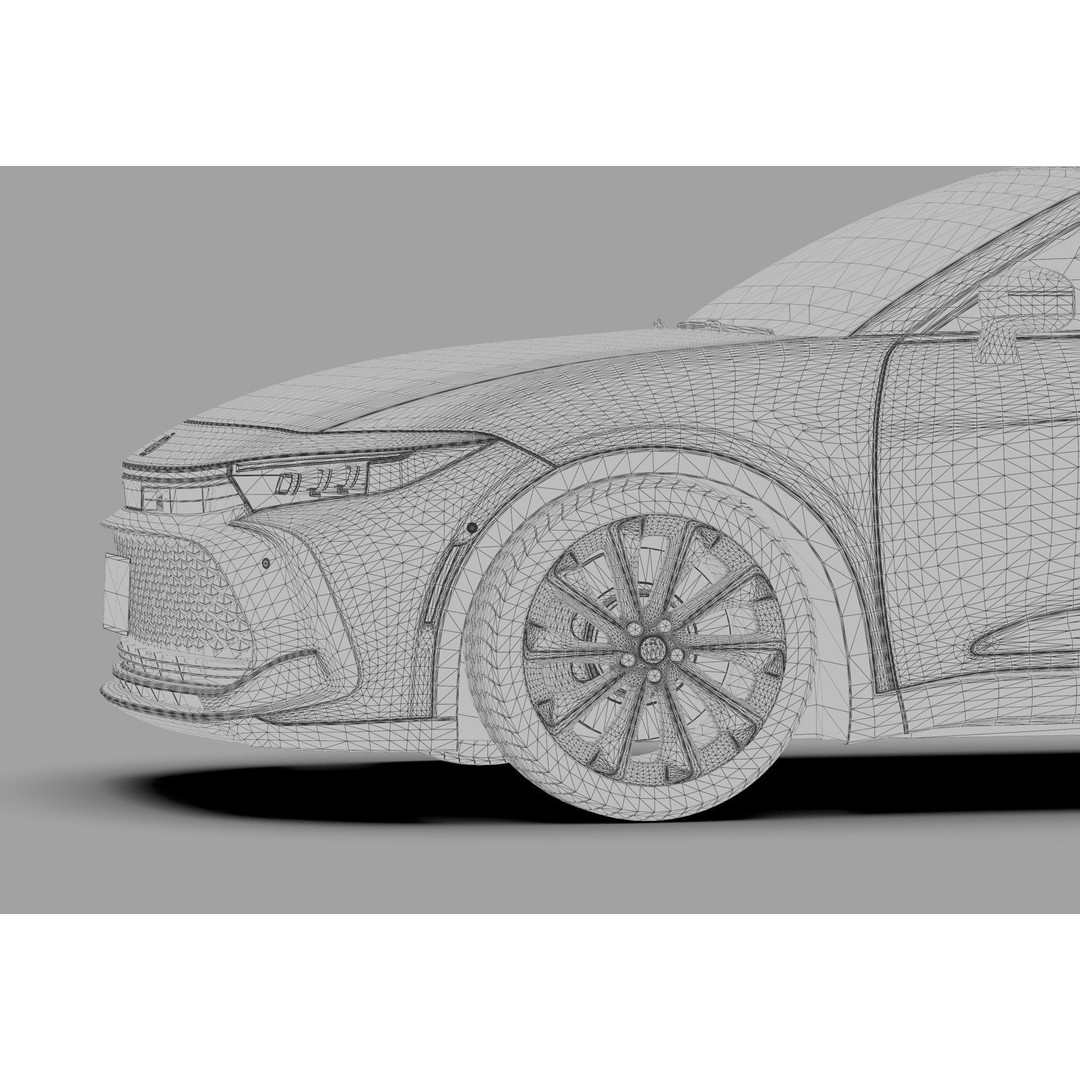 Toyota Crown Cross 2022 3D Model – High Poly Luxury Sedan, FBX, OBJ, Blender - View 71