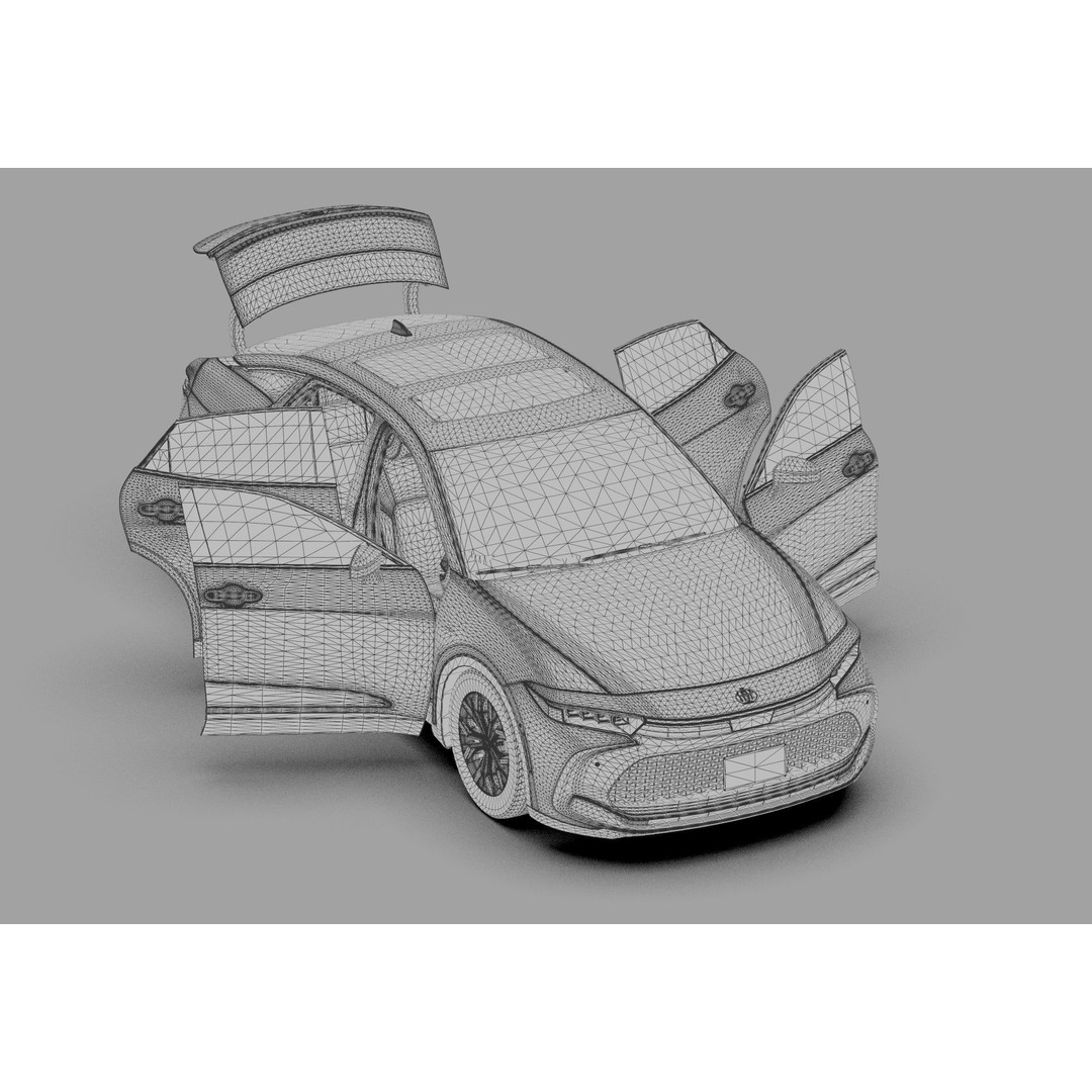 Toyota Crown Cross 2022 3D Model – High Poly Luxury Sedan, FBX, OBJ, Blender - View 72
