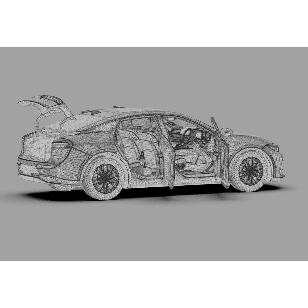 Toyota Crown Cross 2022 3D Model – High Poly Luxury Sedan, FBX, OBJ, Blender - View 73