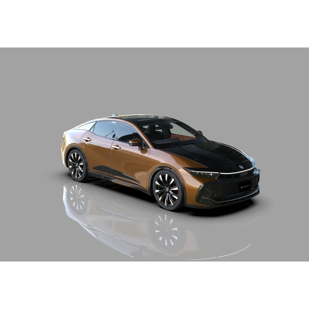 Toyota Crown Cross 2022 3D Model – High Poly Luxury Sedan, FBX, OBJ, Blender - View 9