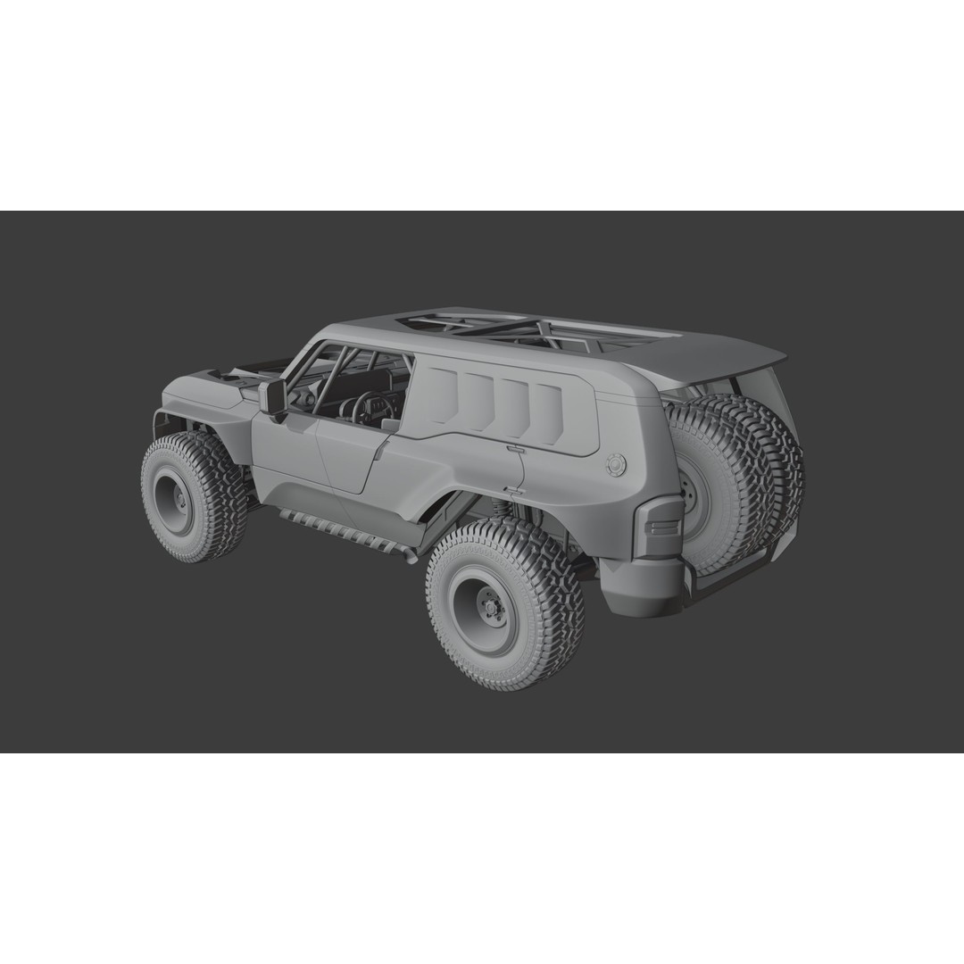 Toyota Land Cruiser 250 Prado 3D Model – Heavy Performance Off-Road, Blender, FBX, OBJ - View 13