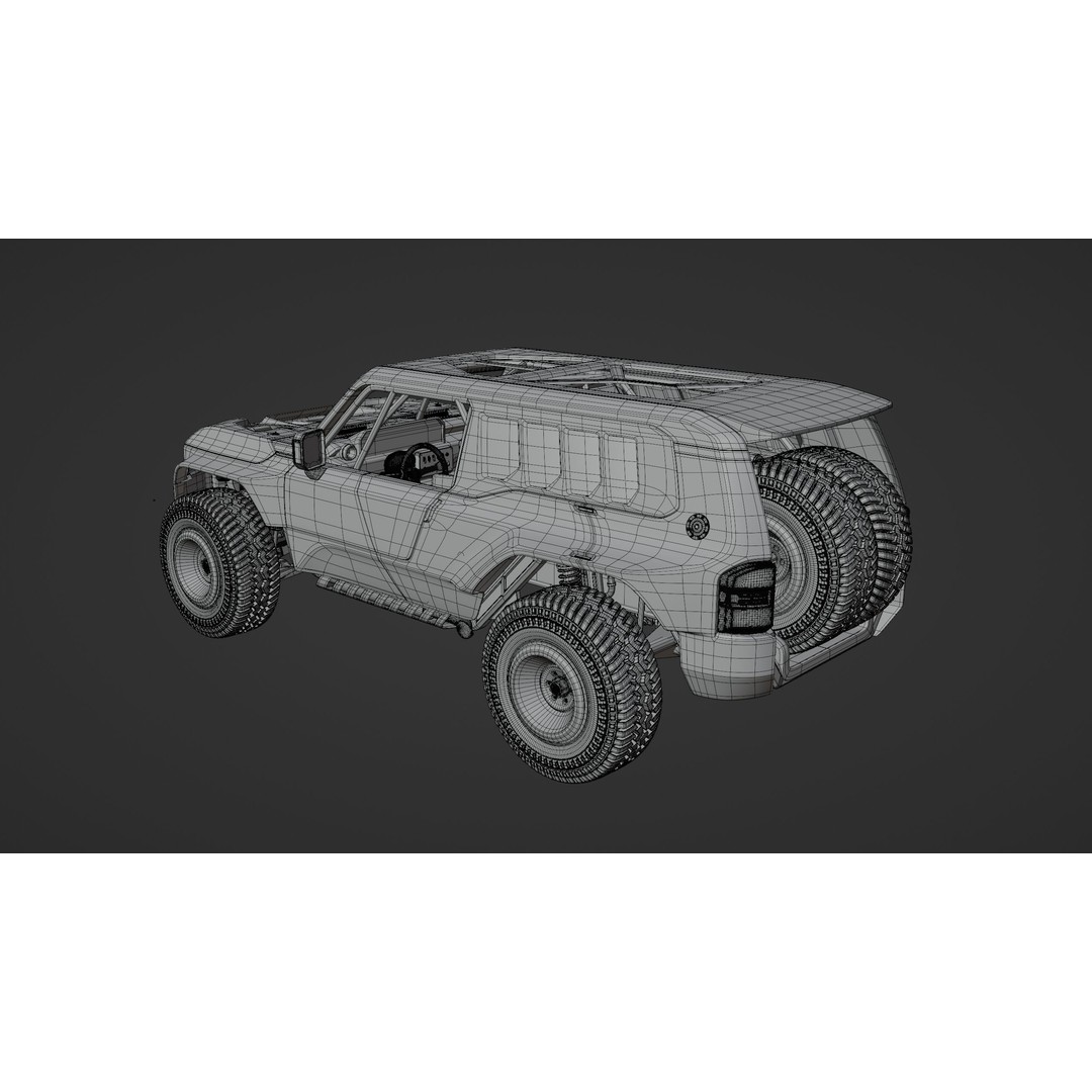 Toyota Land Cruiser 250 Prado 3D Model – Heavy Performance Off-Road, Blender, FBX, OBJ - View 14
