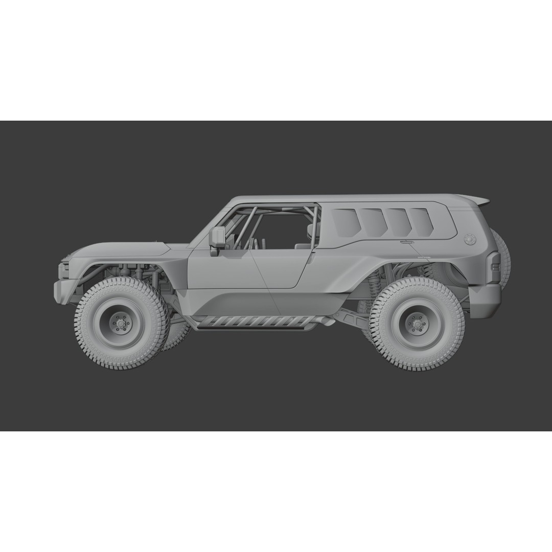 Toyota Land Cruiser 250 Prado 3D Model – Heavy Performance Off-Road, Blender, FBX, OBJ - View 15