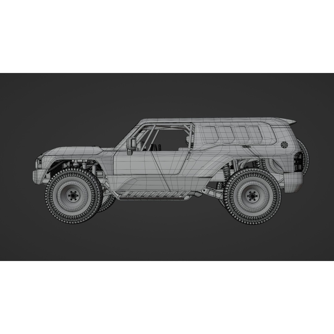Toyota Land Cruiser 250 Prado 3D Model – Heavy Performance Off-Road, Blender, FBX, OBJ - View 16