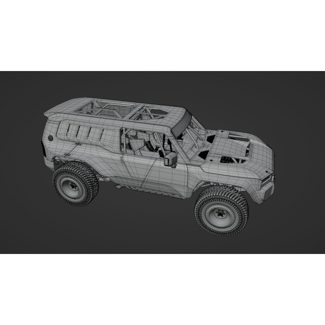 Toyota Land Cruiser 250 Prado 3D Model – Heavy Performance Off-Road, Blender, FBX, OBJ - View 20