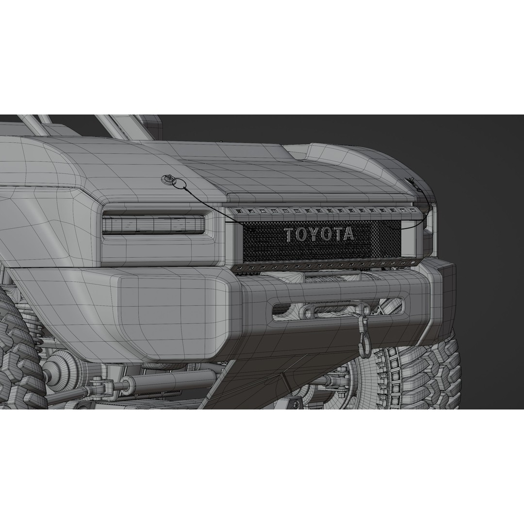 Toyota Land Cruiser 250 Prado 3D Model – Heavy Performance Off-Road, Blender, FBX, OBJ - View 22
