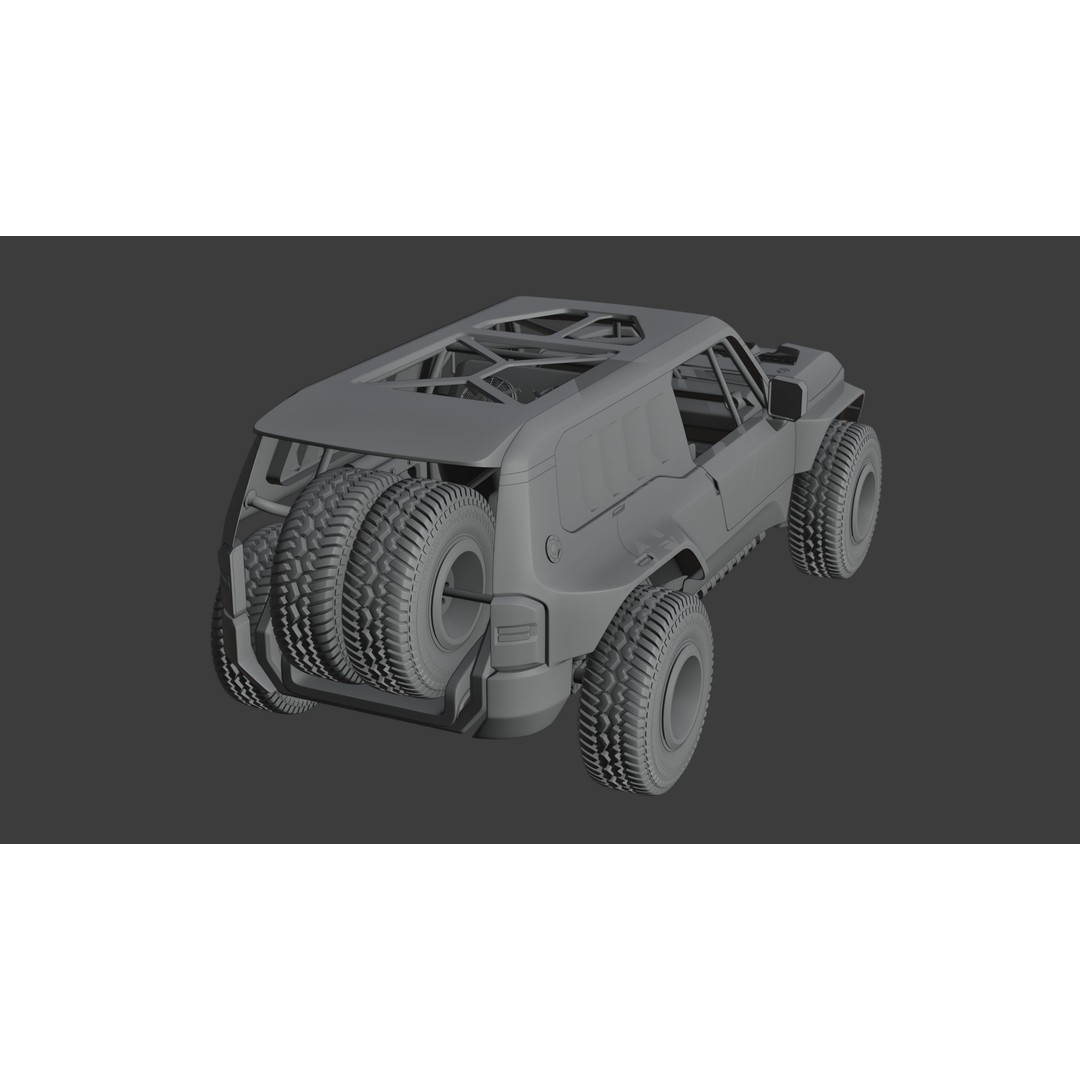 Toyota Land Cruiser 250 Prado 3D Model – Heavy Performance Off-Road, Blender, FBX, OBJ - View 23