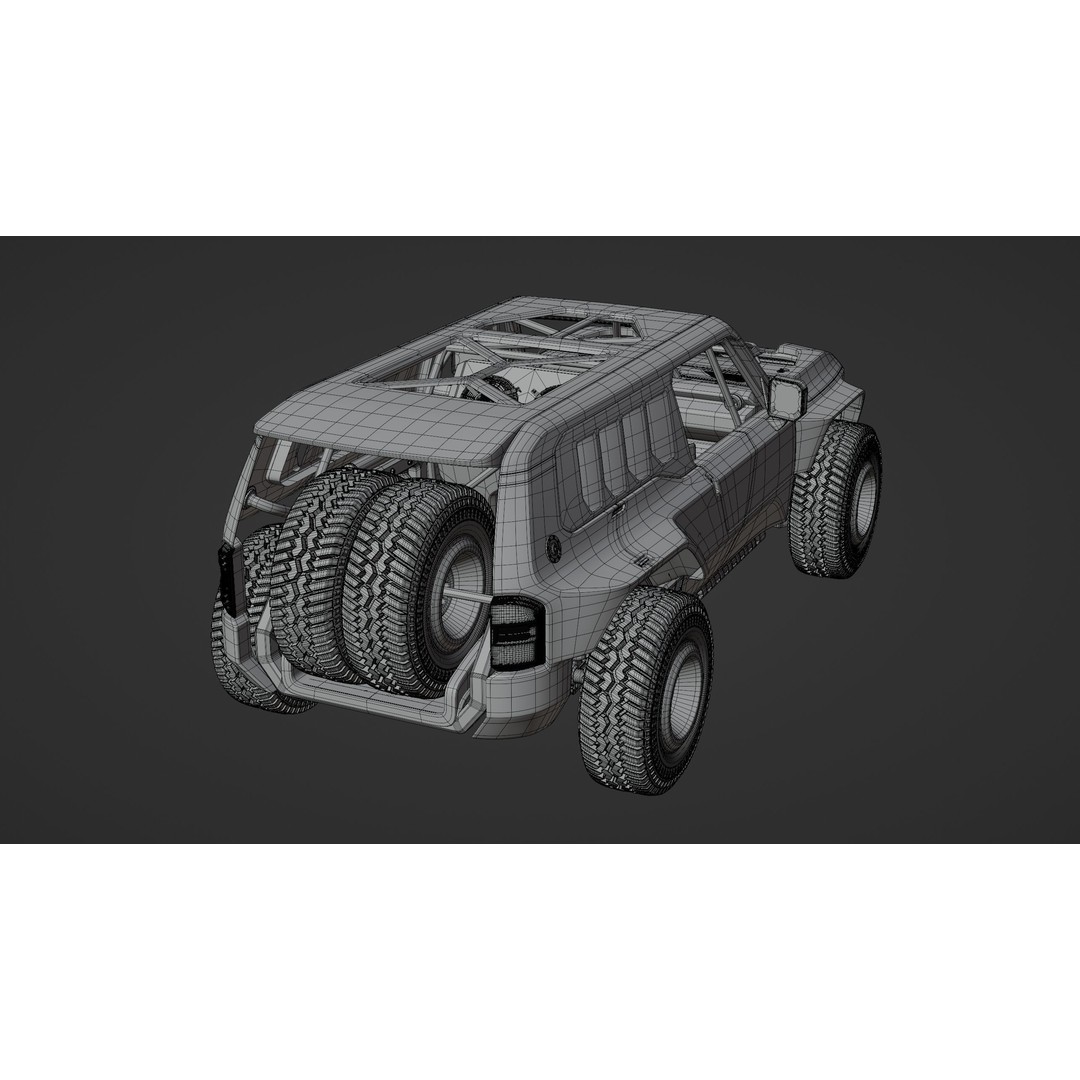 Toyota Land Cruiser 250 Prado 3D Model – Heavy Performance Off-Road, Blender, FBX, OBJ - View 24