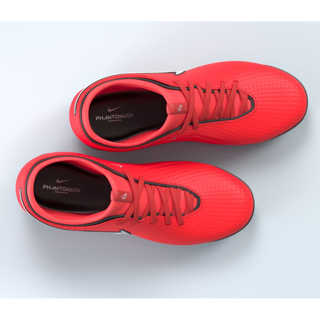 Red Football Boots 3D Model – Photorealistic Soccer Cleats, FBX, OBJ - View 7