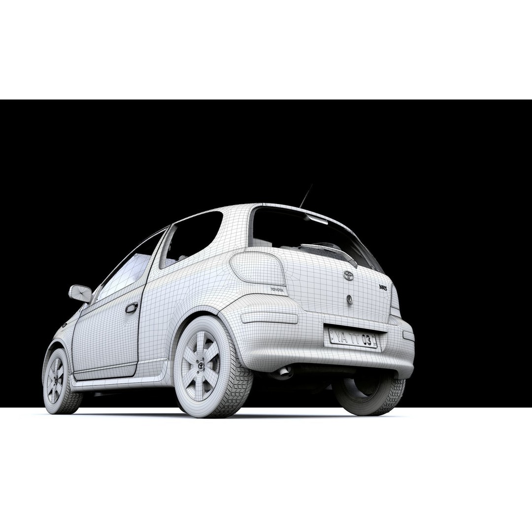 Toyota Yaris 3D Model – High Detail Compact Vehicle, FBX, OBJ