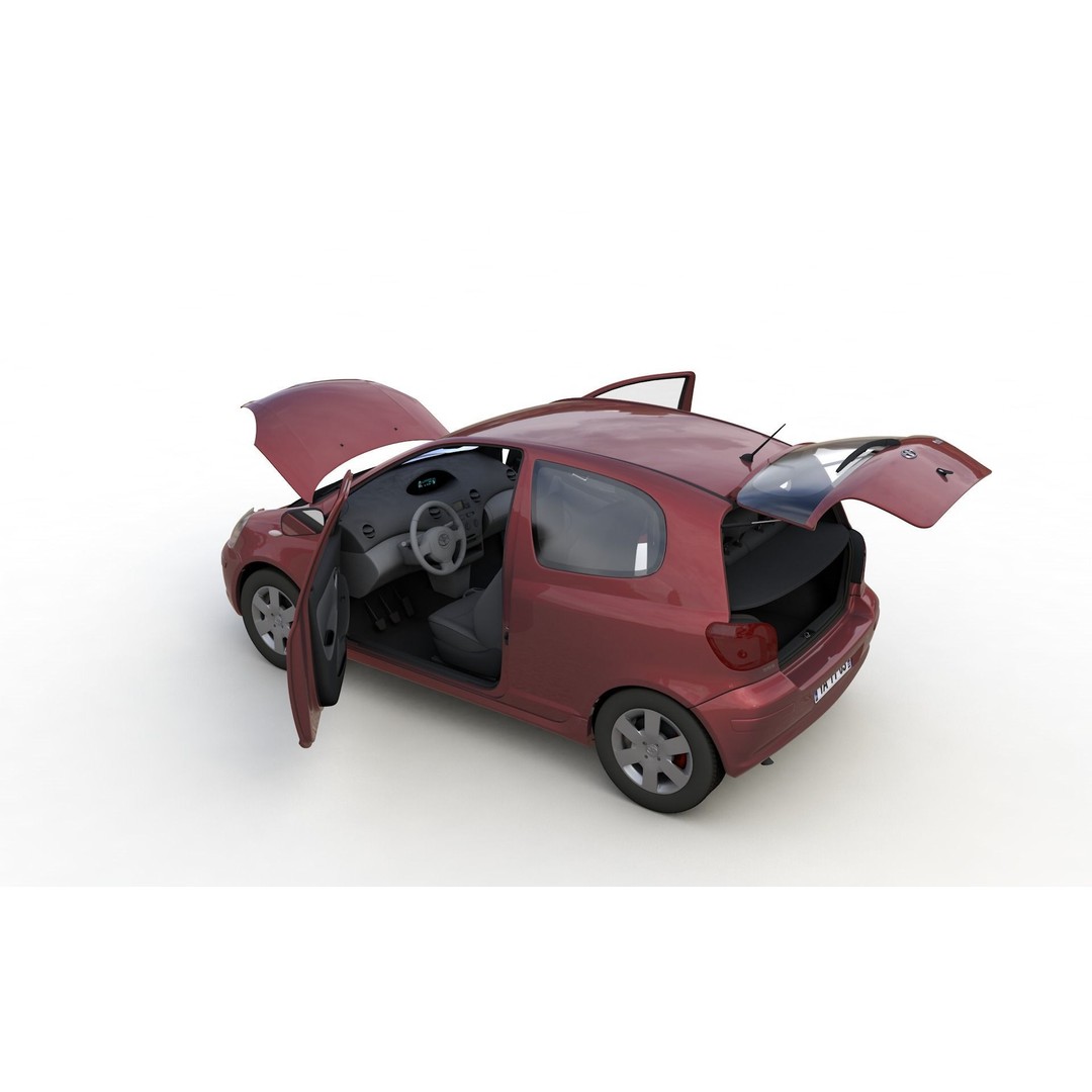 Toyota Yaris 3D Model – High Detail Compact Vehicle, FBX, OBJ - View 11