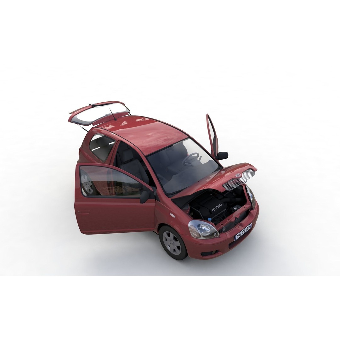 Toyota Yaris 3D Model – High Detail Compact Vehicle, FBX, OBJ - View 12