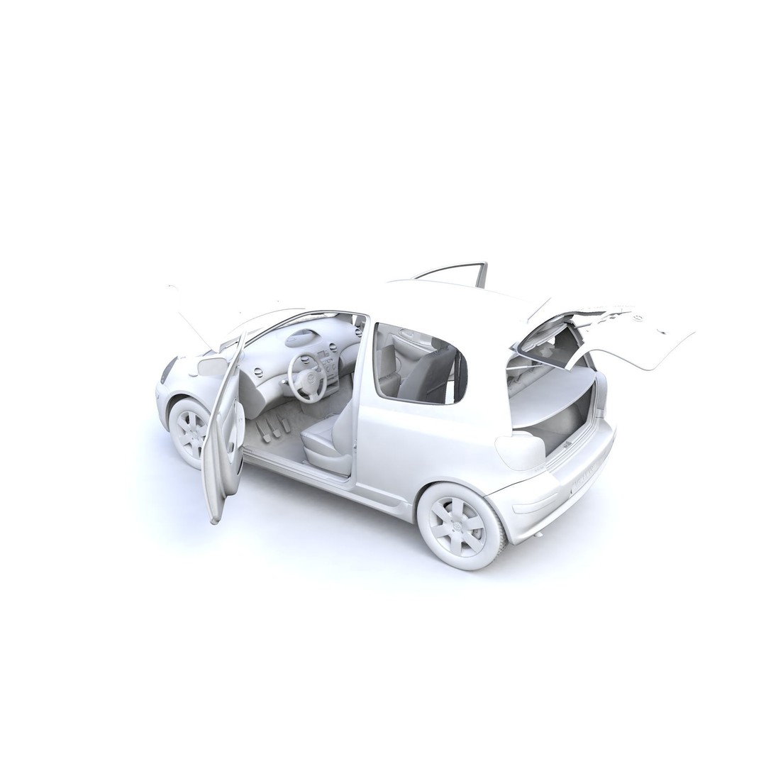 Toyota Yaris 3D Model – High Detail Compact Vehicle, FBX, OBJ - View 17
