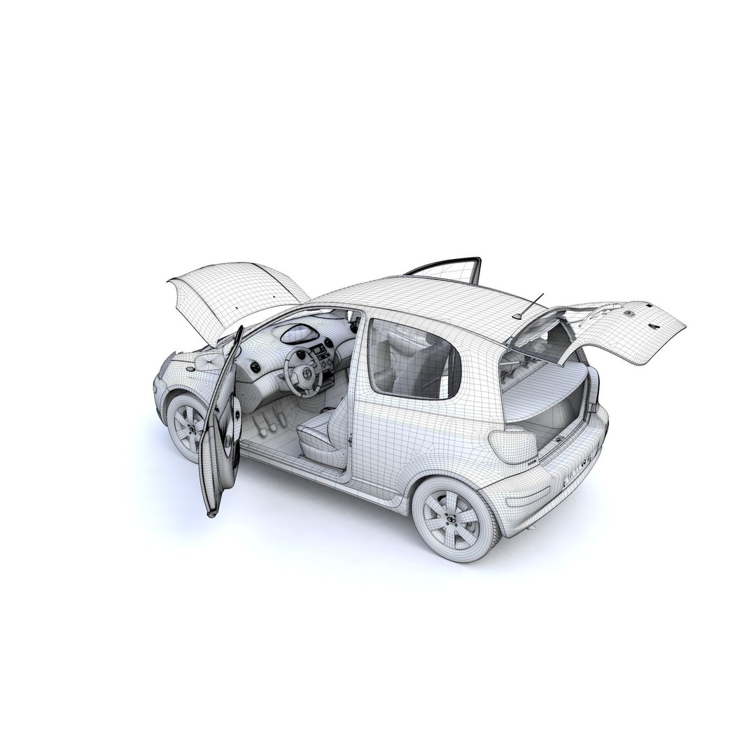 Toyota Yaris 3D Model – High Detail Compact Vehicle, FBX, OBJ - View 18