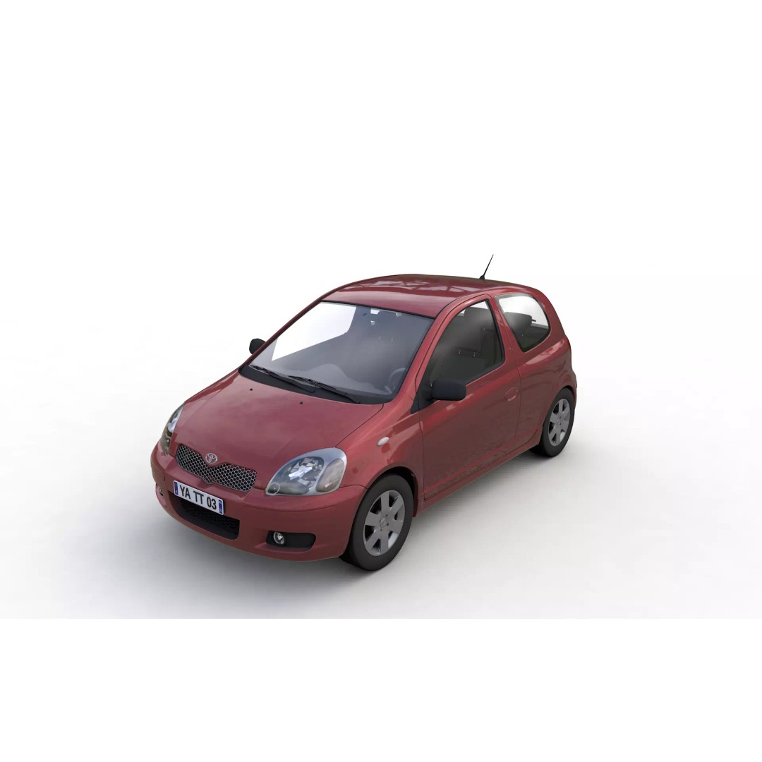 Toyota Yaris 3D Model – High Detail Compact Vehicle, FBX, OBJ - View 2
