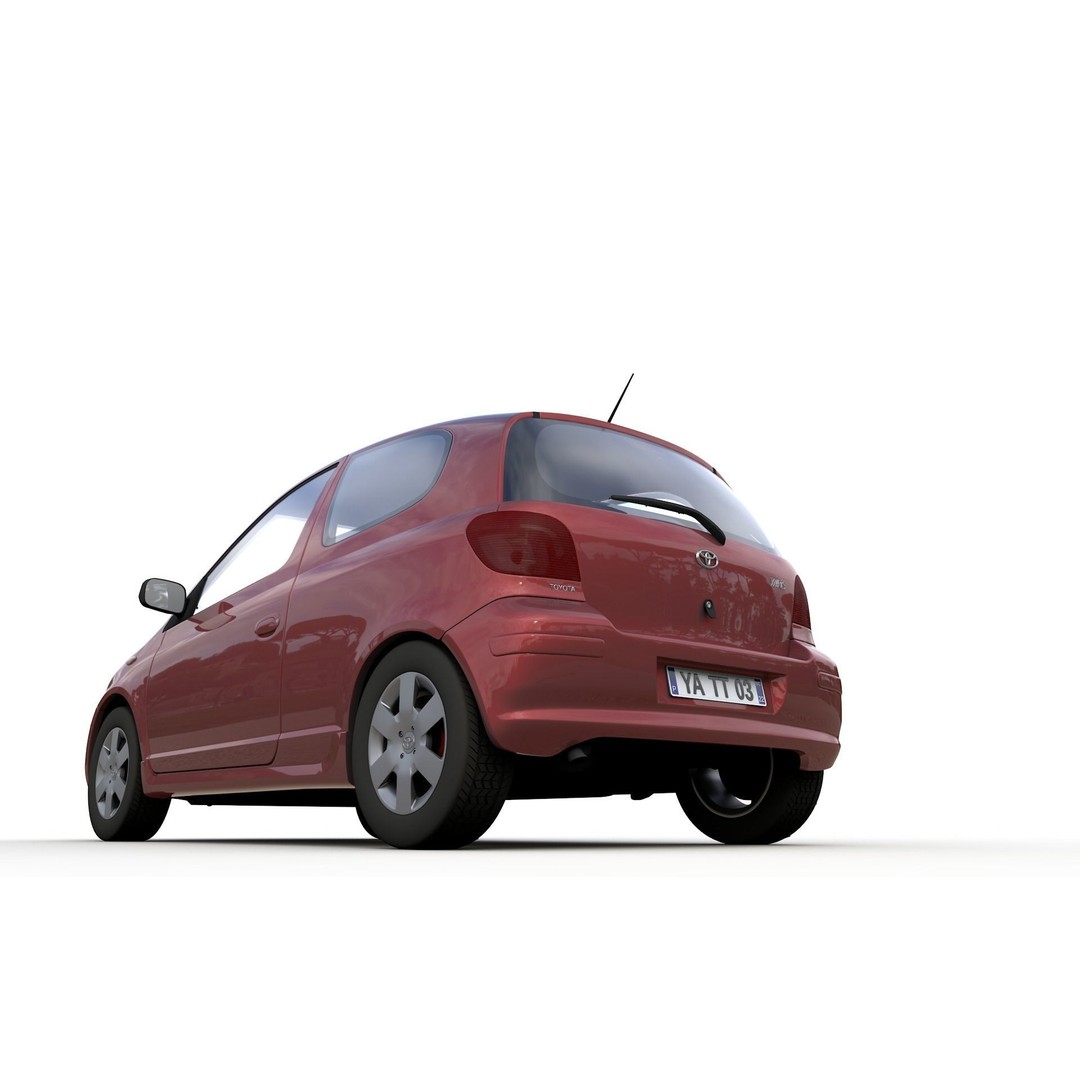 Toyota Yaris 3D Model – High Detail Compact Vehicle, FBX, OBJ - View 4