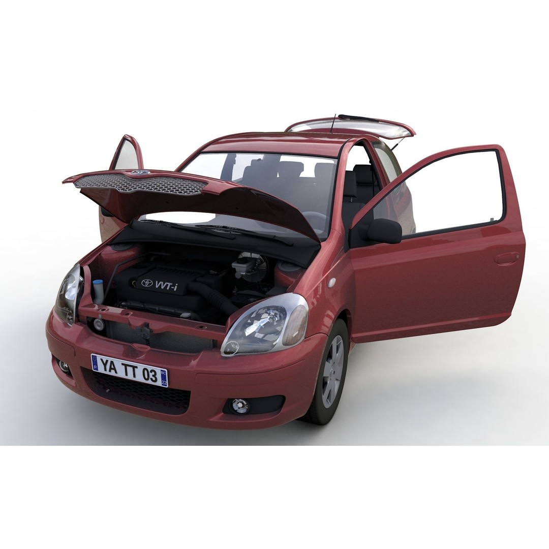 Toyota Yaris 3D Model – High Detail Compact Vehicle, FBX, OBJ - View 5