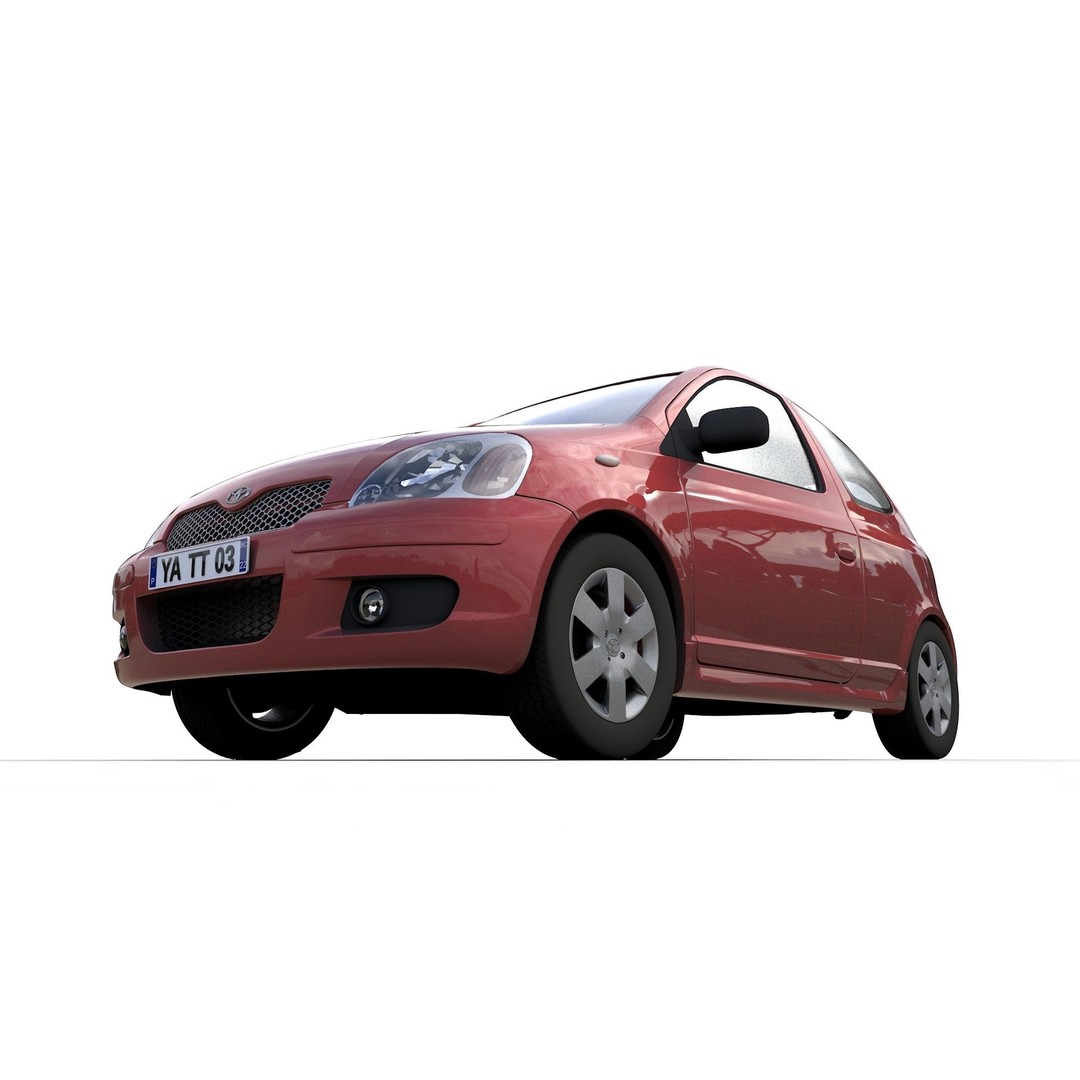 Toyota Yaris 3D Model – High Detail Compact Vehicle, FBX, OBJ - View 6