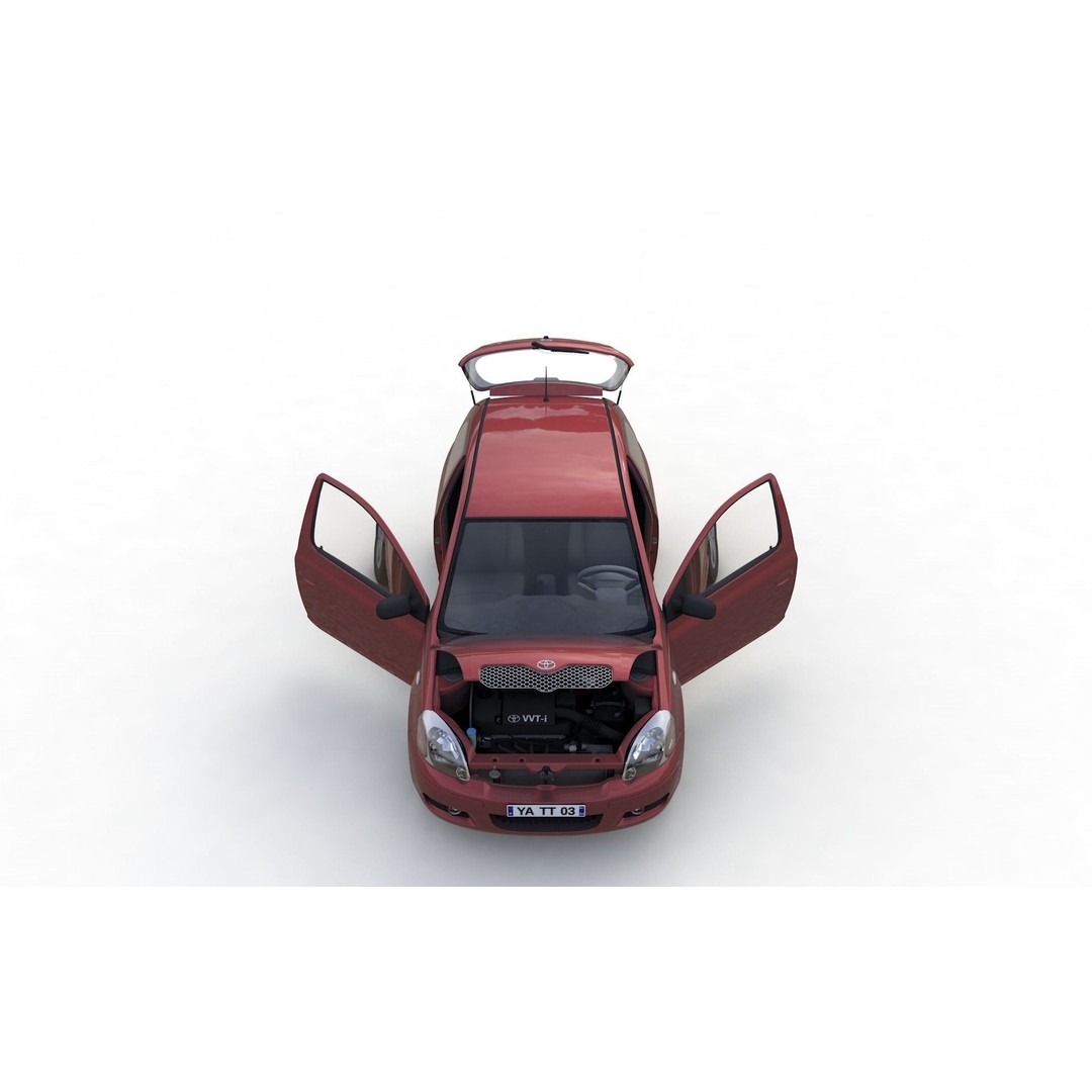 Toyota Yaris 3D Model – High Detail Compact Vehicle, FBX, OBJ - View 9