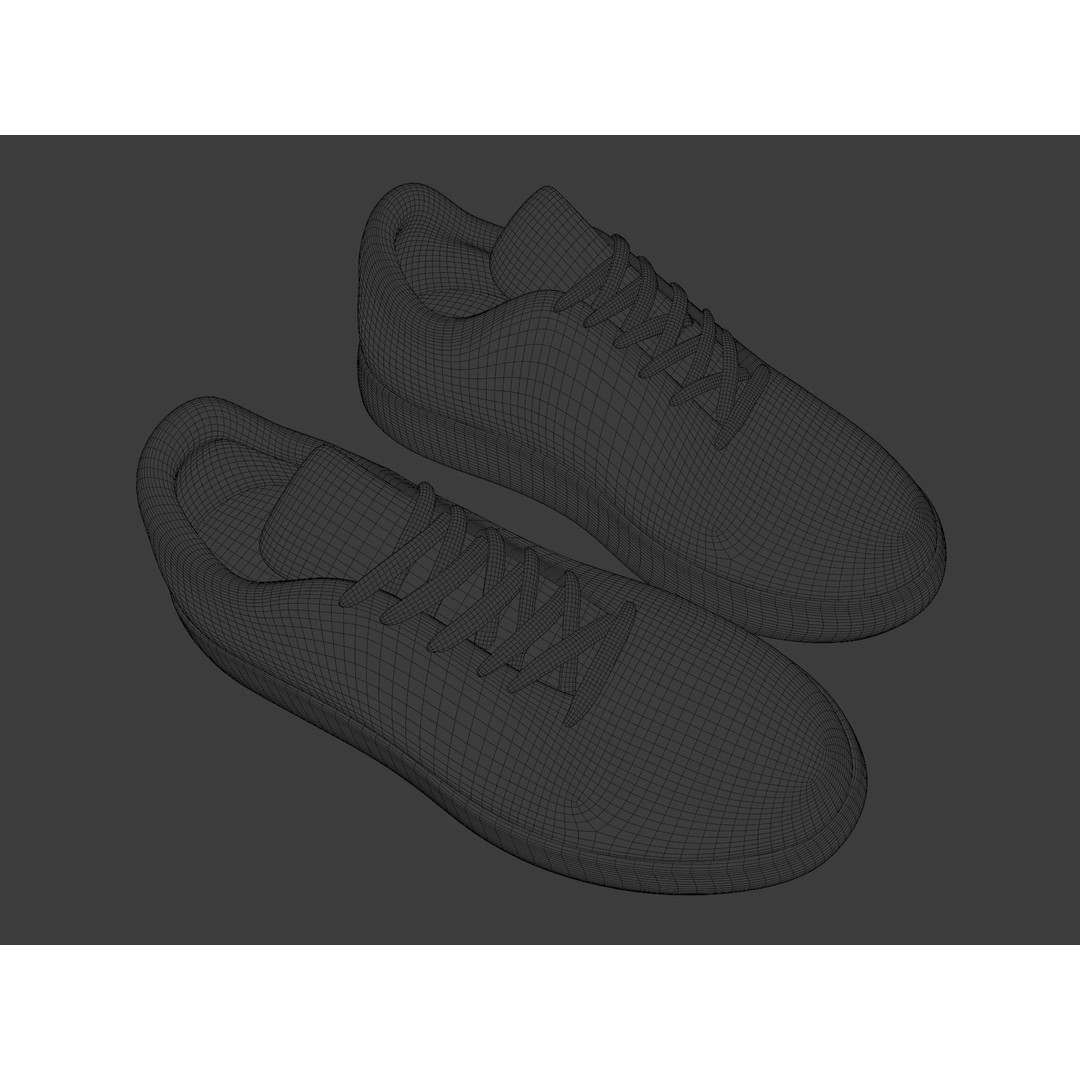 Casual Sneaker 3D Model – Veja Style Low Poly Game Asset, FBX - View 16