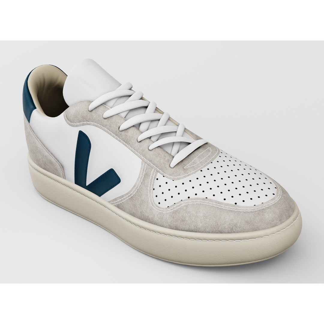 Casual Sneaker 3D Model – Veja Style Low Poly Game Asset, FBX - View 3