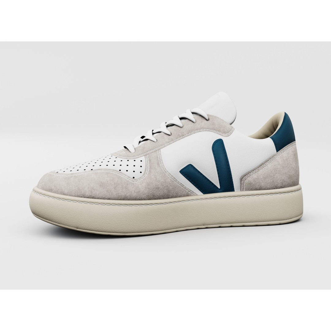 Casual Sneaker 3D Model – Veja Style Low Poly Game Asset, FBX - View 4