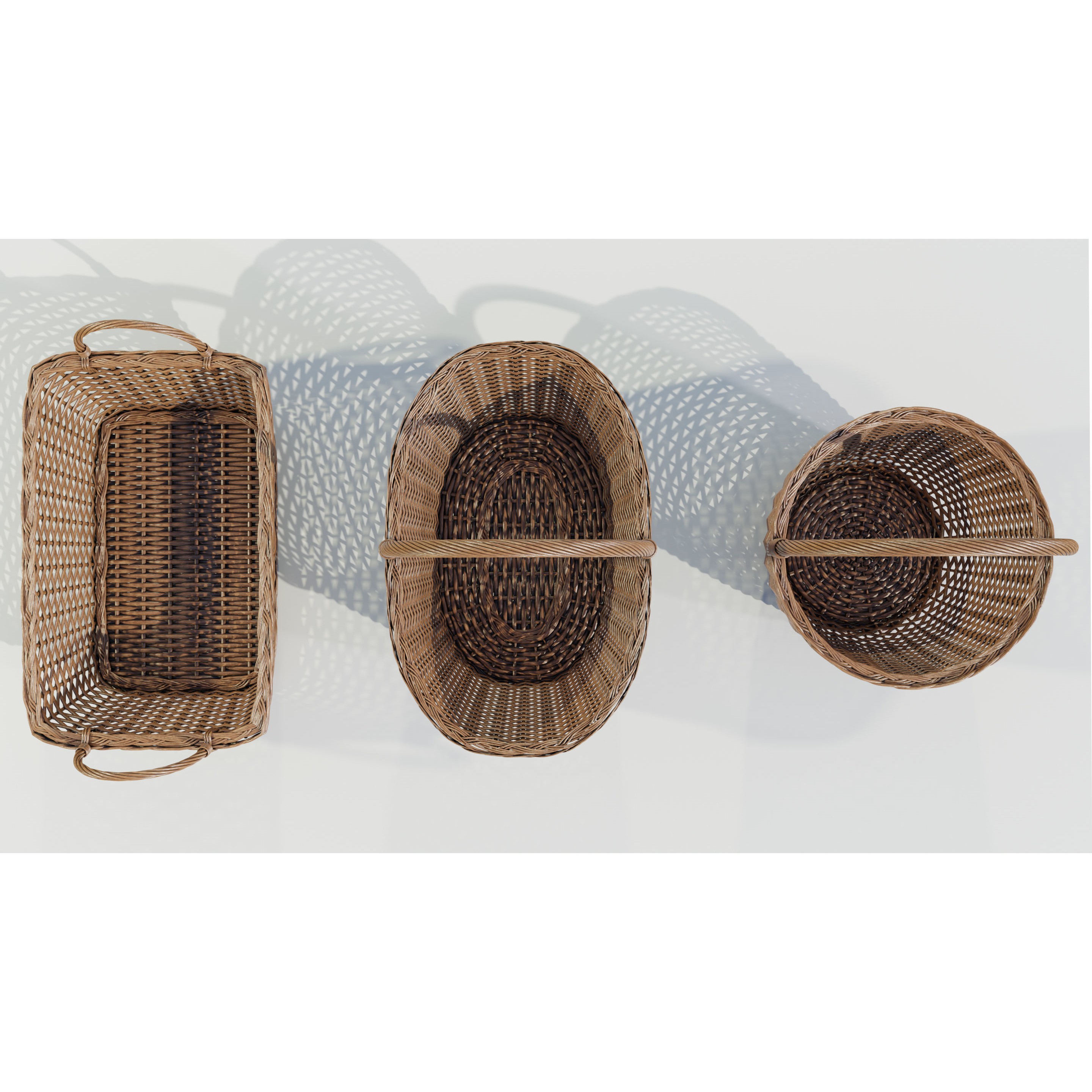 Wicker Baskets - Game-Ready 3D Model - View 11