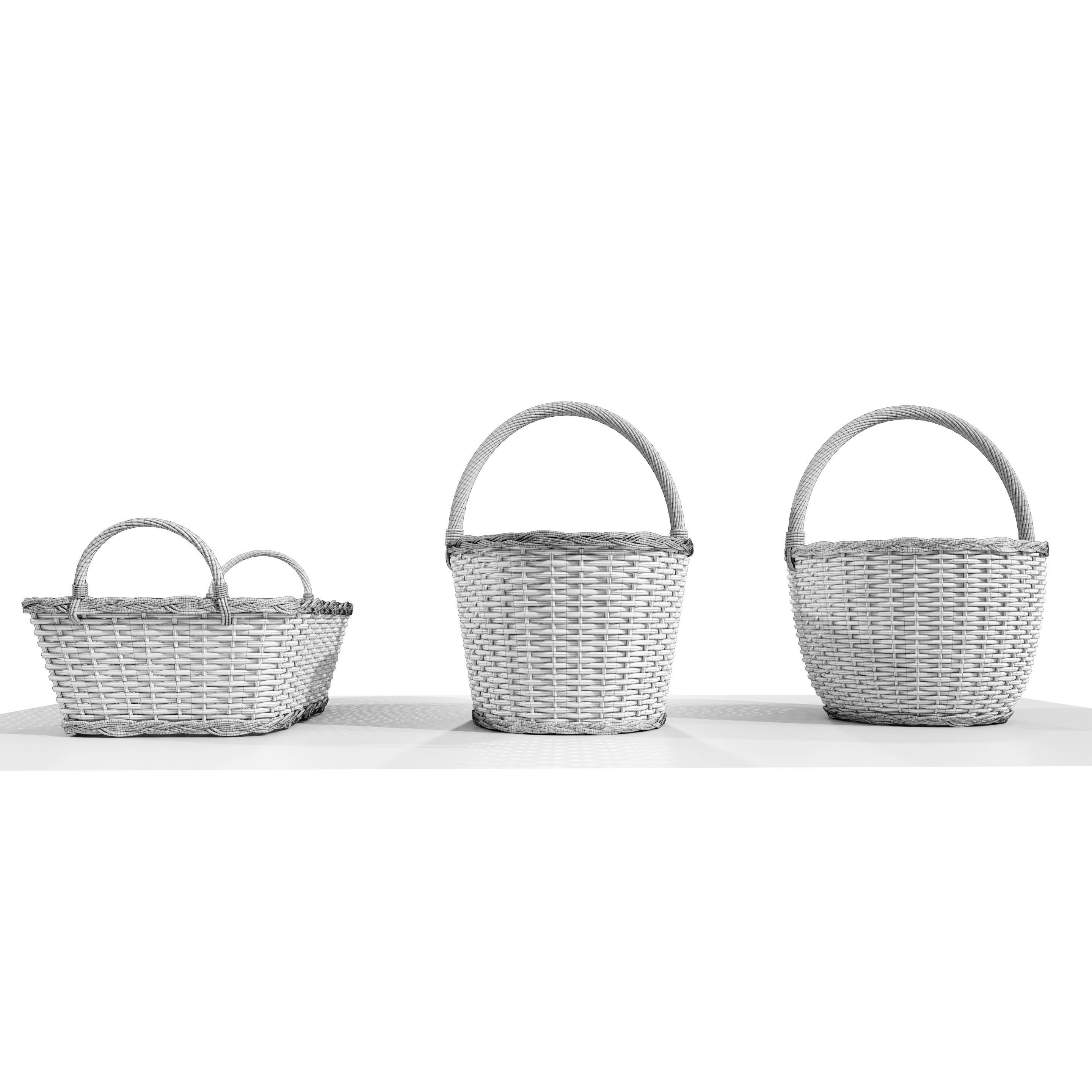 Wicker Baskets - Game-Ready 3D Model - View 17