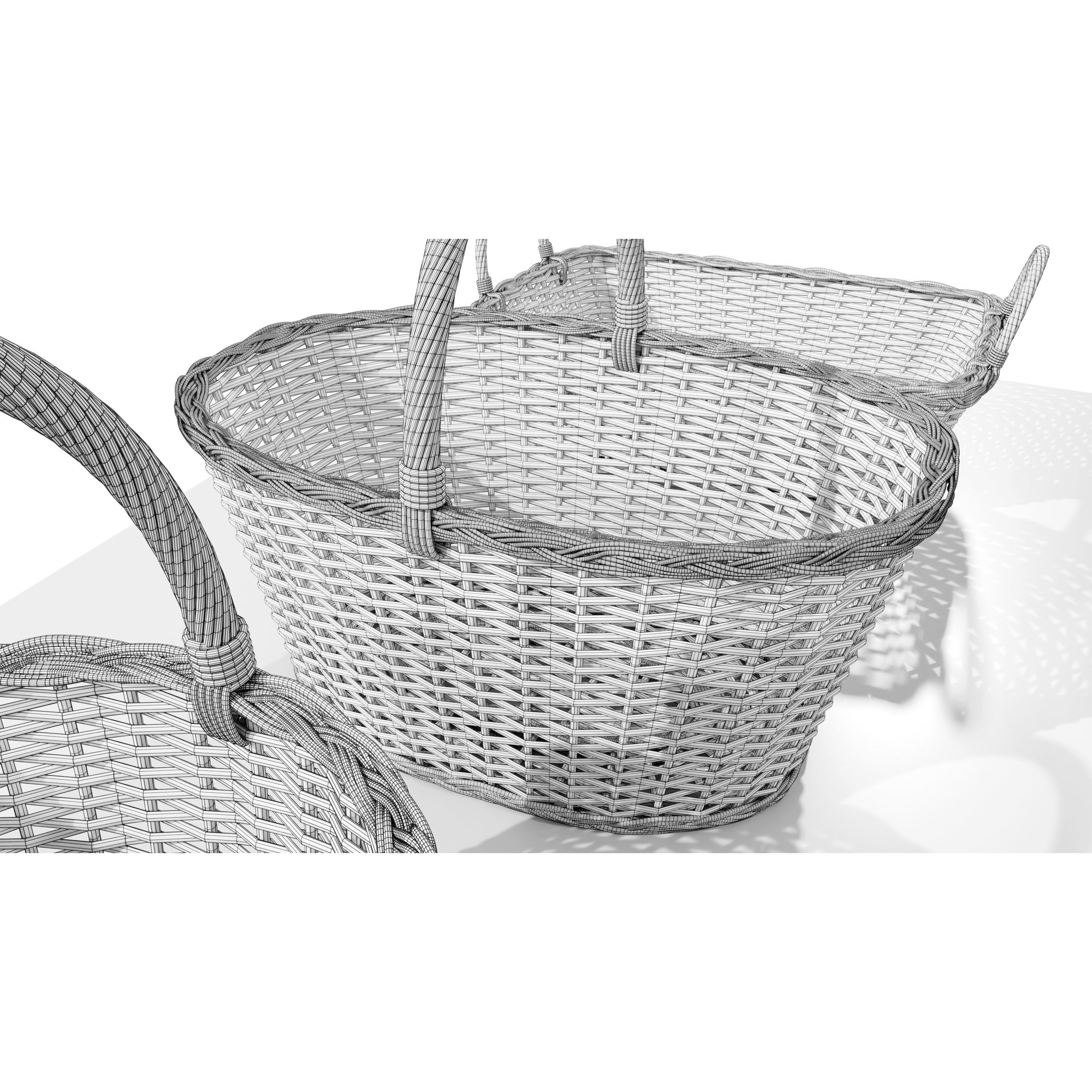 Wicker Baskets - Game-Ready 3D Model - View 18