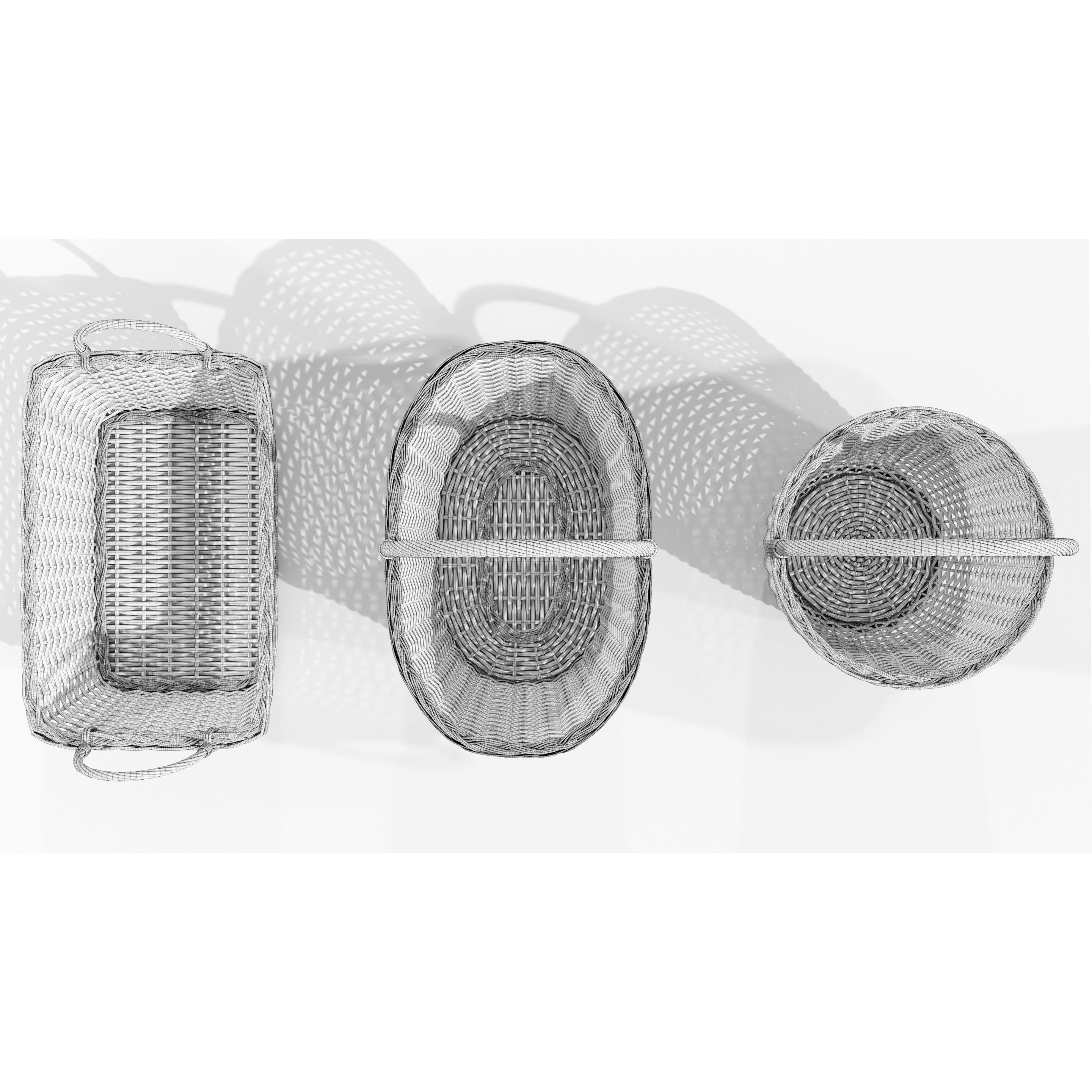 Wicker Baskets - Game-Ready 3D Model - View 20