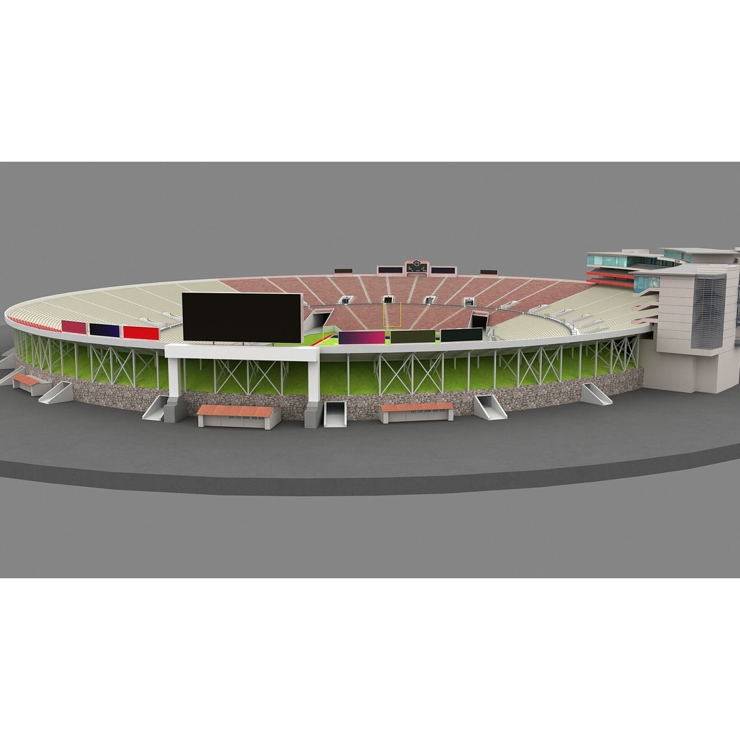 Rose Bowl Stadium 3D Model – High Poly PBR Asset, FBX & OBJ - View 13