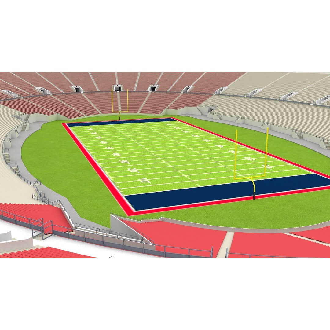Rose Bowl Stadium 3D Model – High Poly PBR Asset, FBX & OBJ - View 16