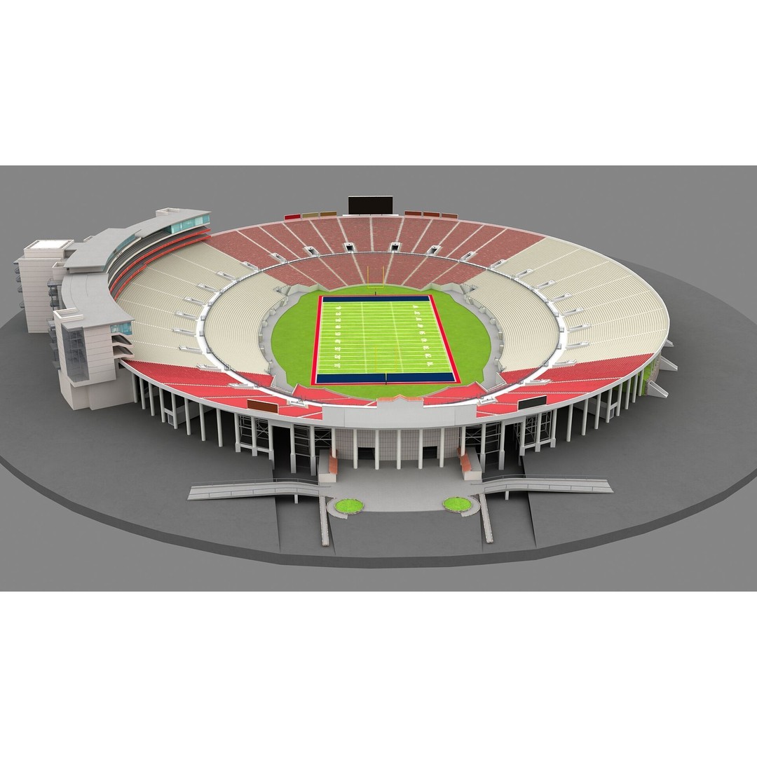 Rose Bowl Stadium 3D Model – High Poly PBR Asset, FBX & OBJ - View 17