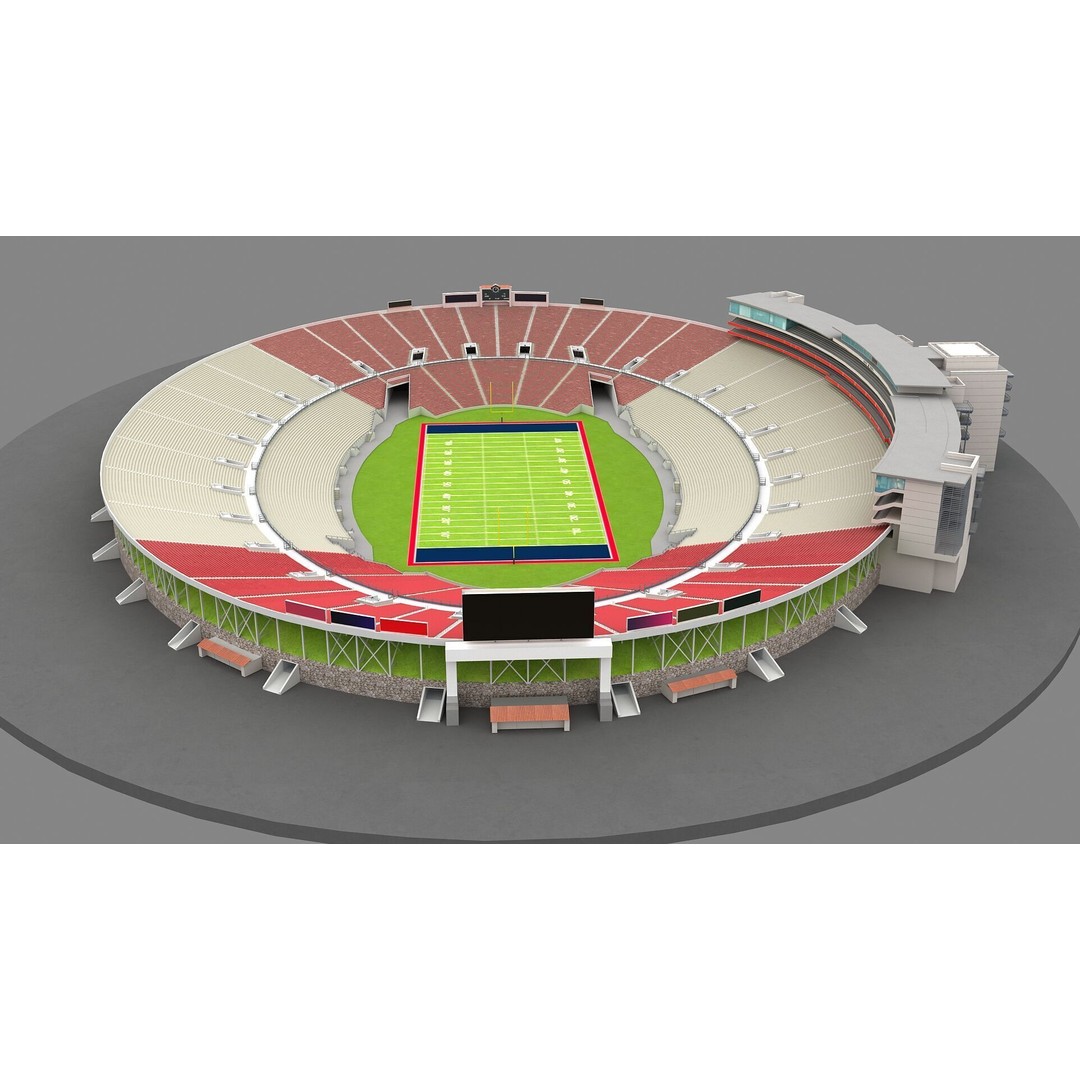 Rose Bowl Stadium 3D Model – High Poly PBR Asset, FBX & OBJ - View 18