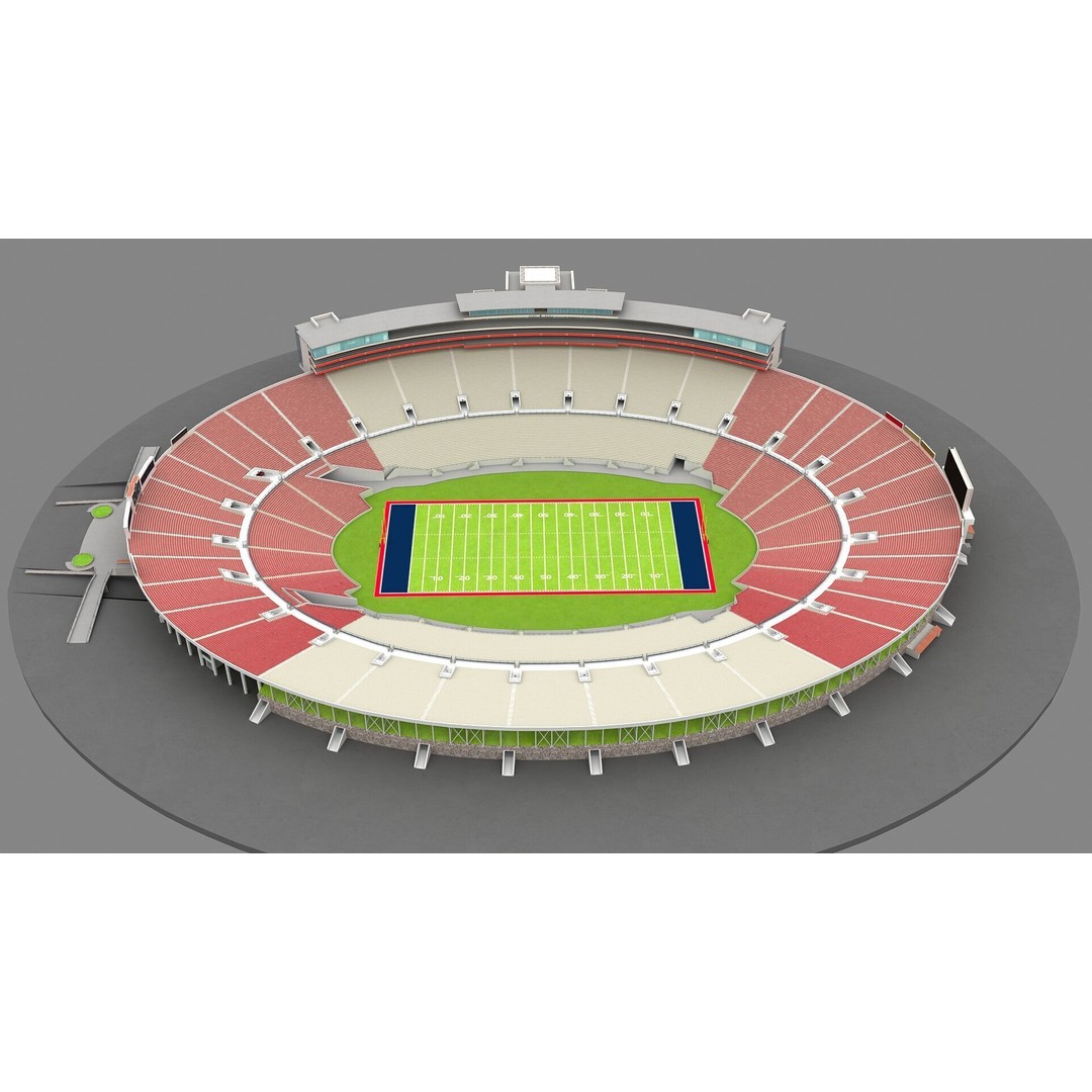 Rose Bowl Stadium 3D Model – High Poly PBR Asset, FBX & OBJ - View 19