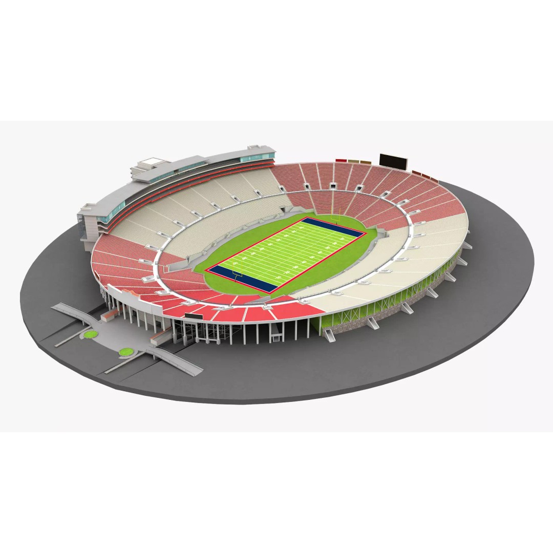 Rose Bowl Stadium 3D Model – High Poly PBR Asset, FBX & OBJ - View 2