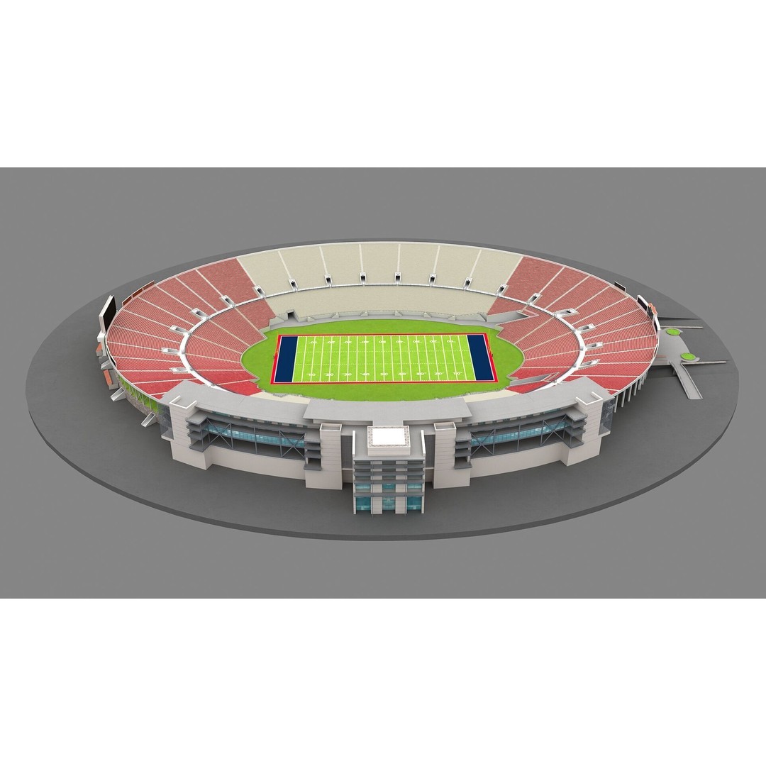 Rose Bowl Stadium 3D Model – High Poly PBR Asset, FBX & OBJ - View 20