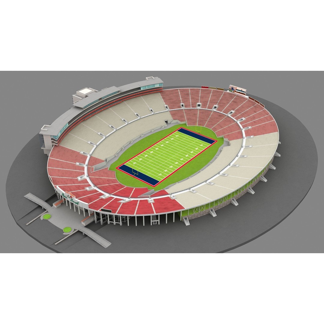 Rose Bowl Stadium 3D Model – High Poly PBR Asset, FBX & OBJ - View 23