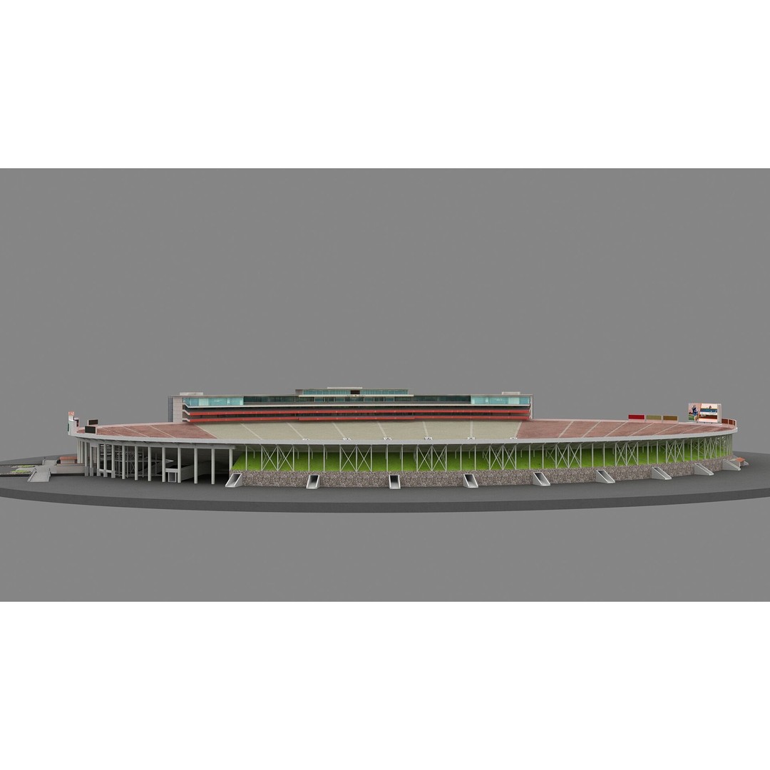 Rose Bowl Stadium 3D Model – High Poly PBR Asset, FBX & OBJ - View 24