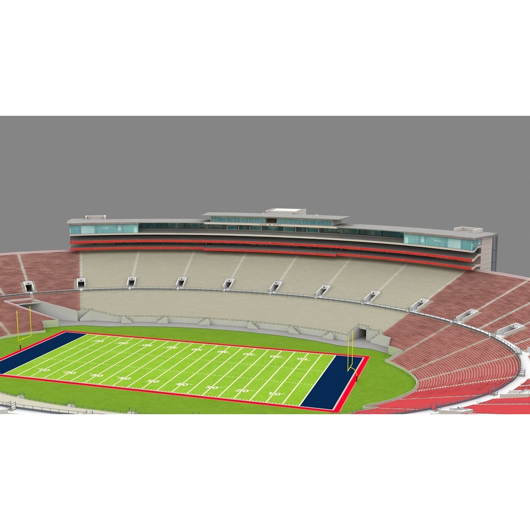 Rose Bowl Stadium 3D Model – High Poly PBR Asset, FBX & OBJ - View 27
