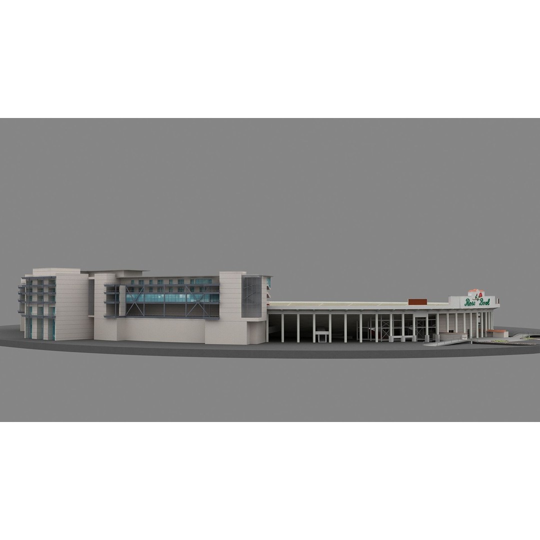Rose Bowl Stadium 3D Model – High Poly PBR Asset, FBX & OBJ - View 28