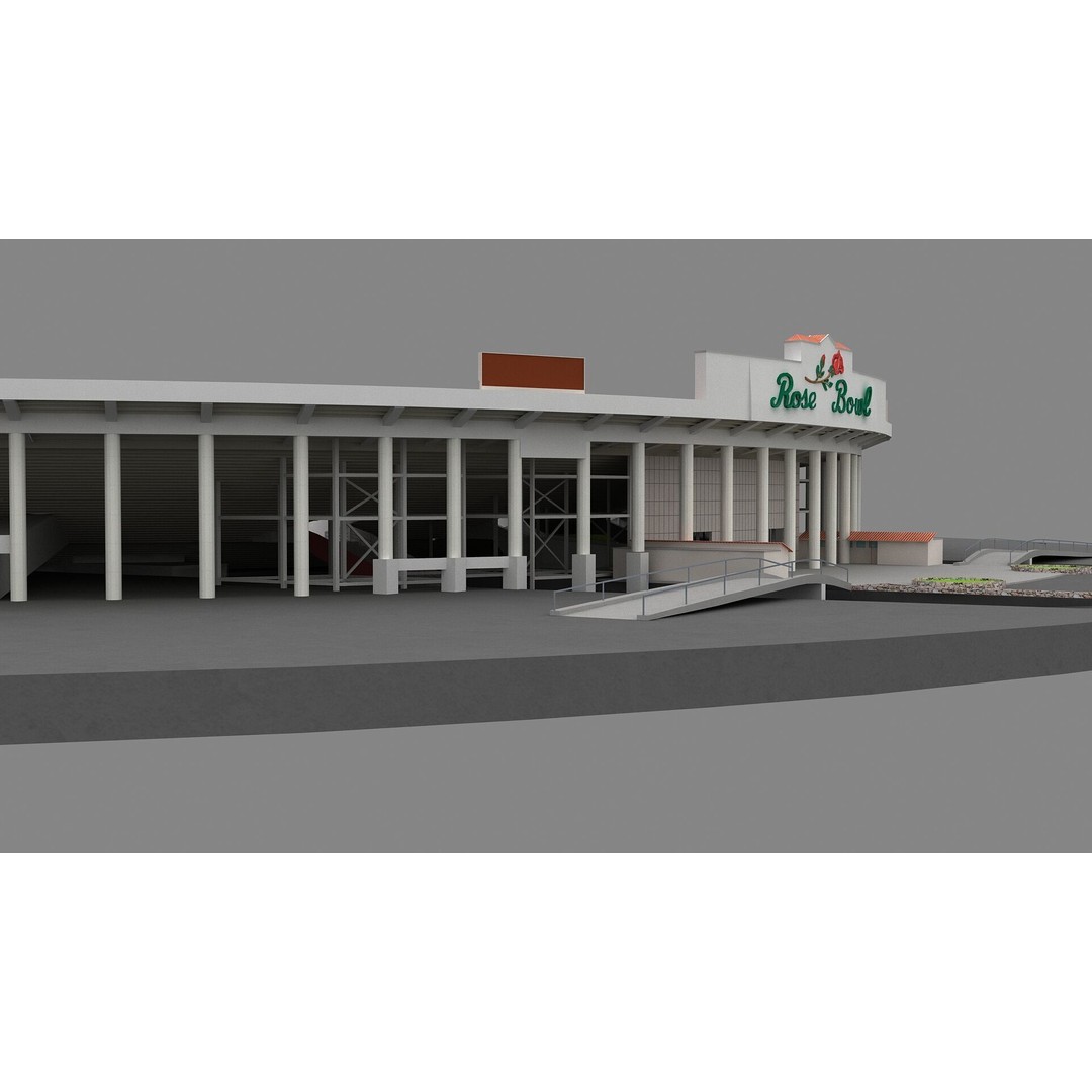 Rose Bowl Stadium 3D Model – High Poly PBR Asset, FBX & OBJ - View 30