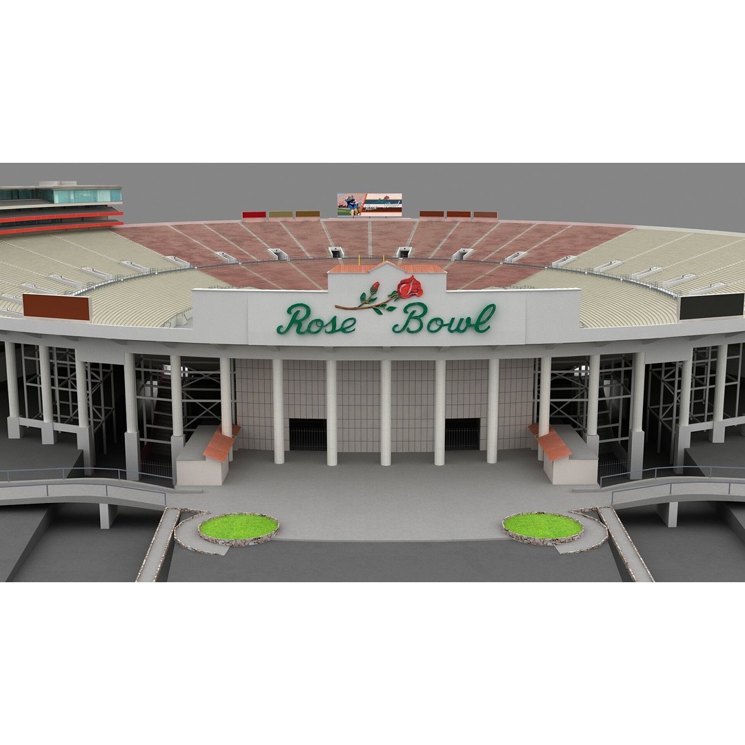 Rose Bowl Stadium 3D Model – High Poly PBR Asset, FBX & OBJ - View 31
