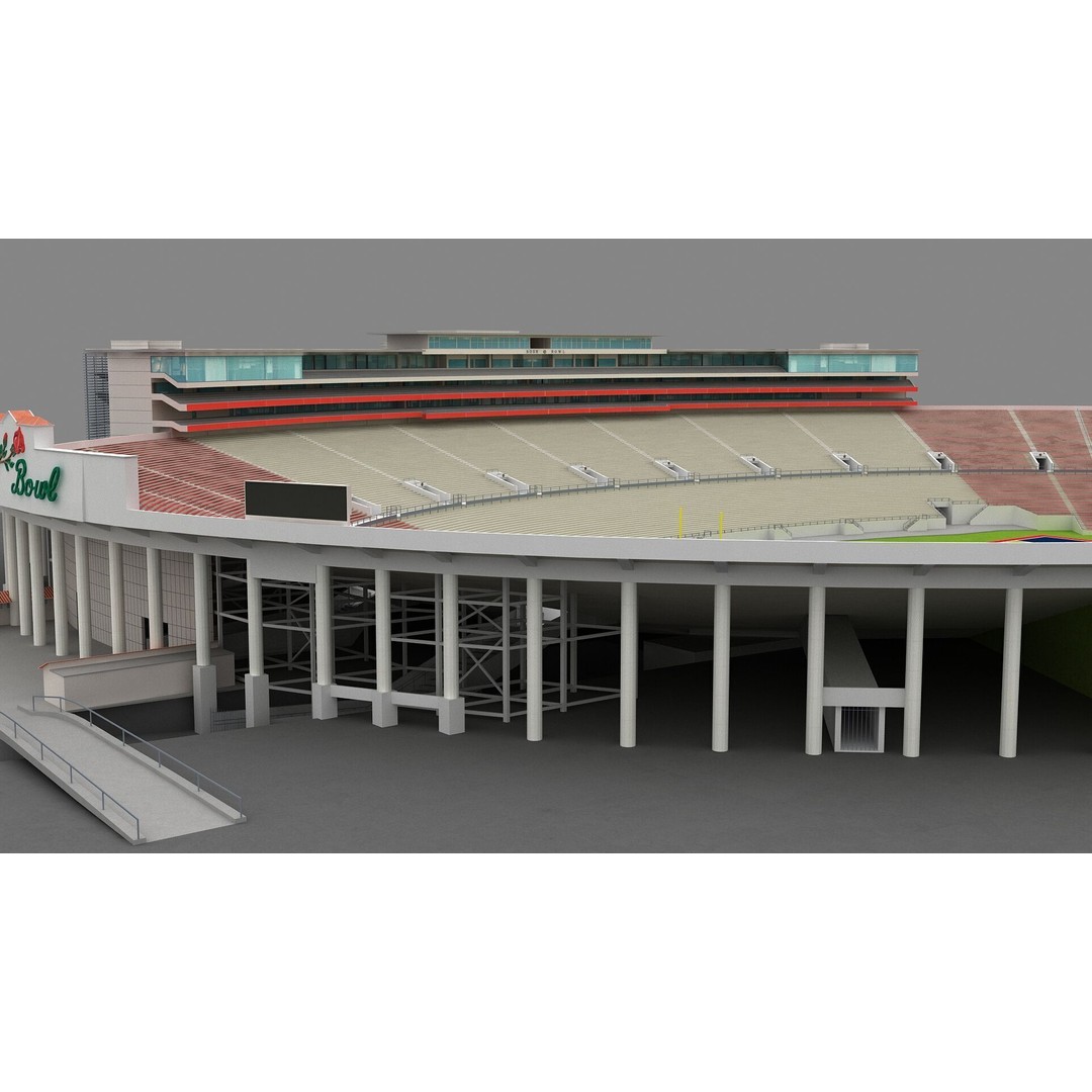 Rose Bowl Stadium 3D Model – High Poly PBR Asset, FBX & OBJ - View 32